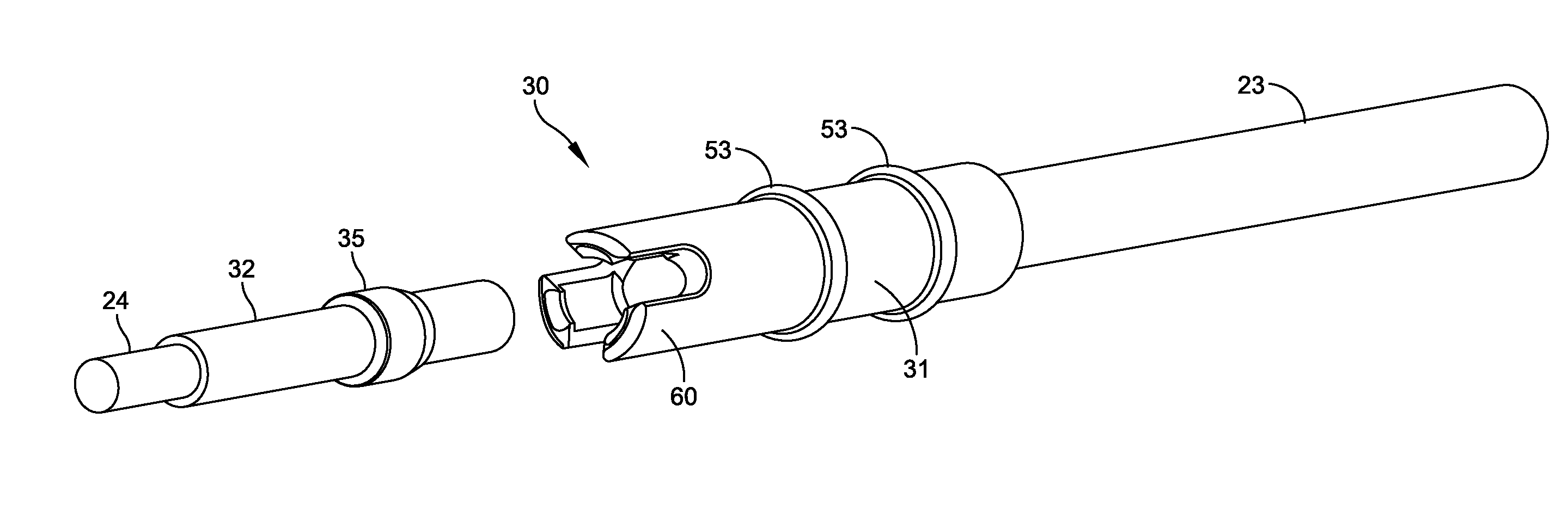 Quick connect coupler for optical fiber cable