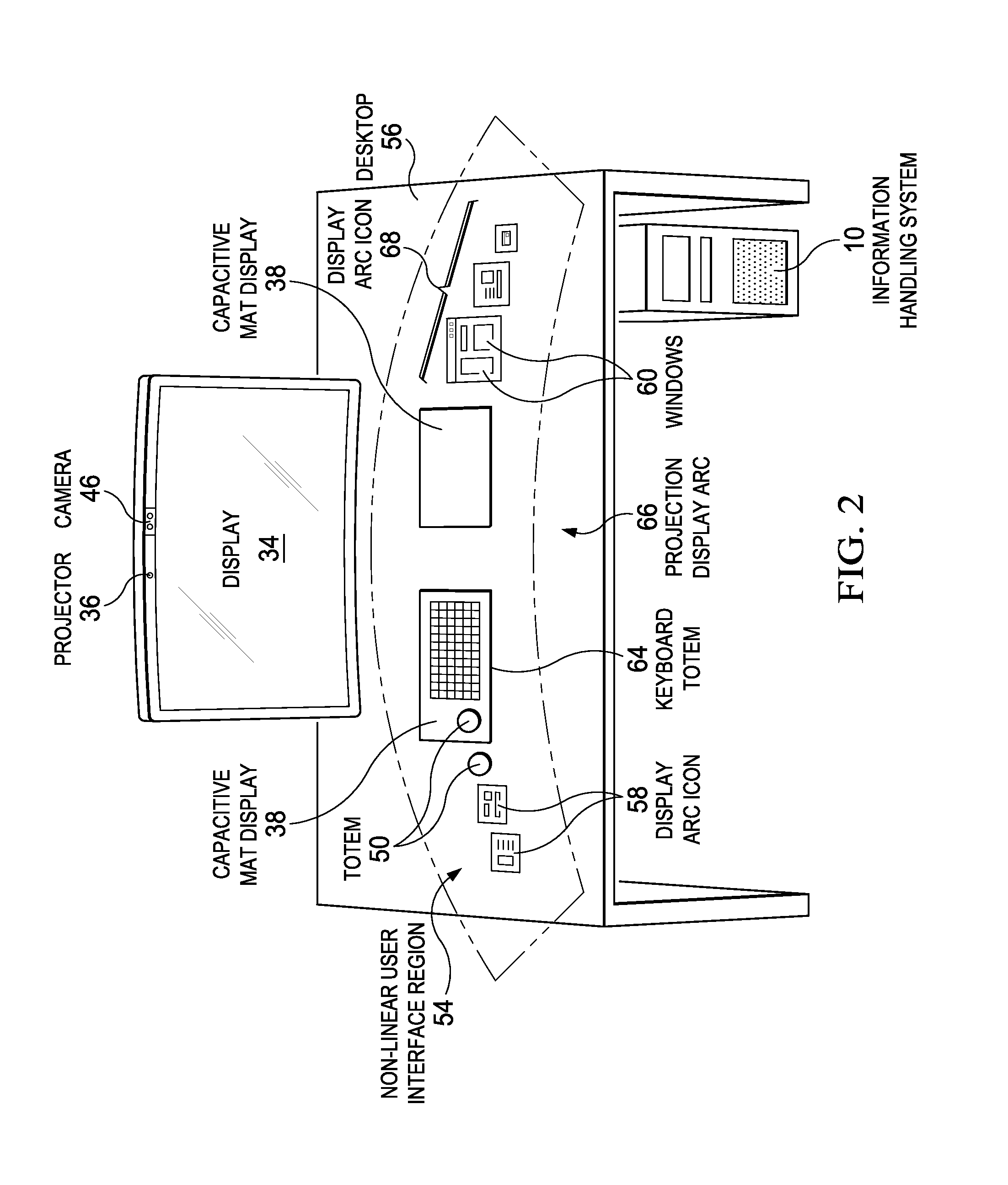 Disambiguation of False Touch Inputs at an Information Handling System Projected User Interface