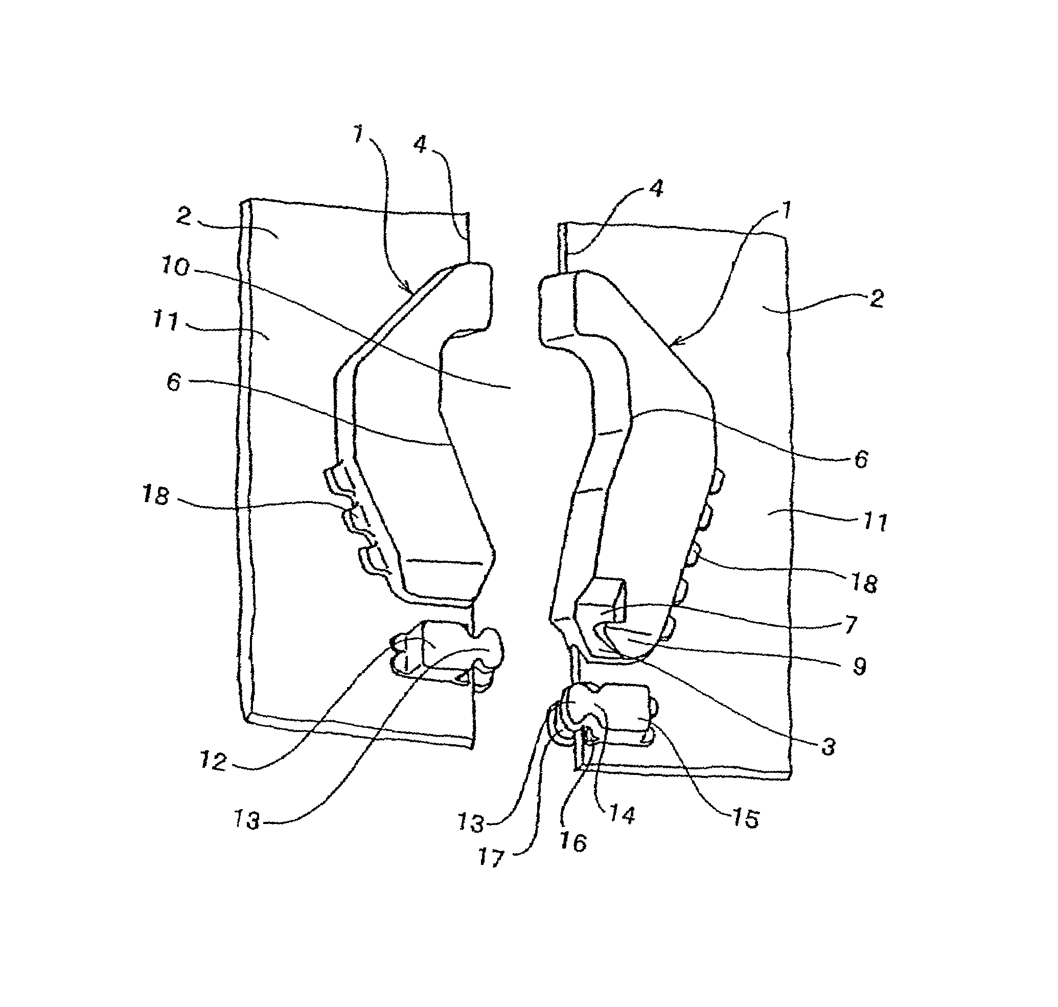 Top end stops for slide fastener