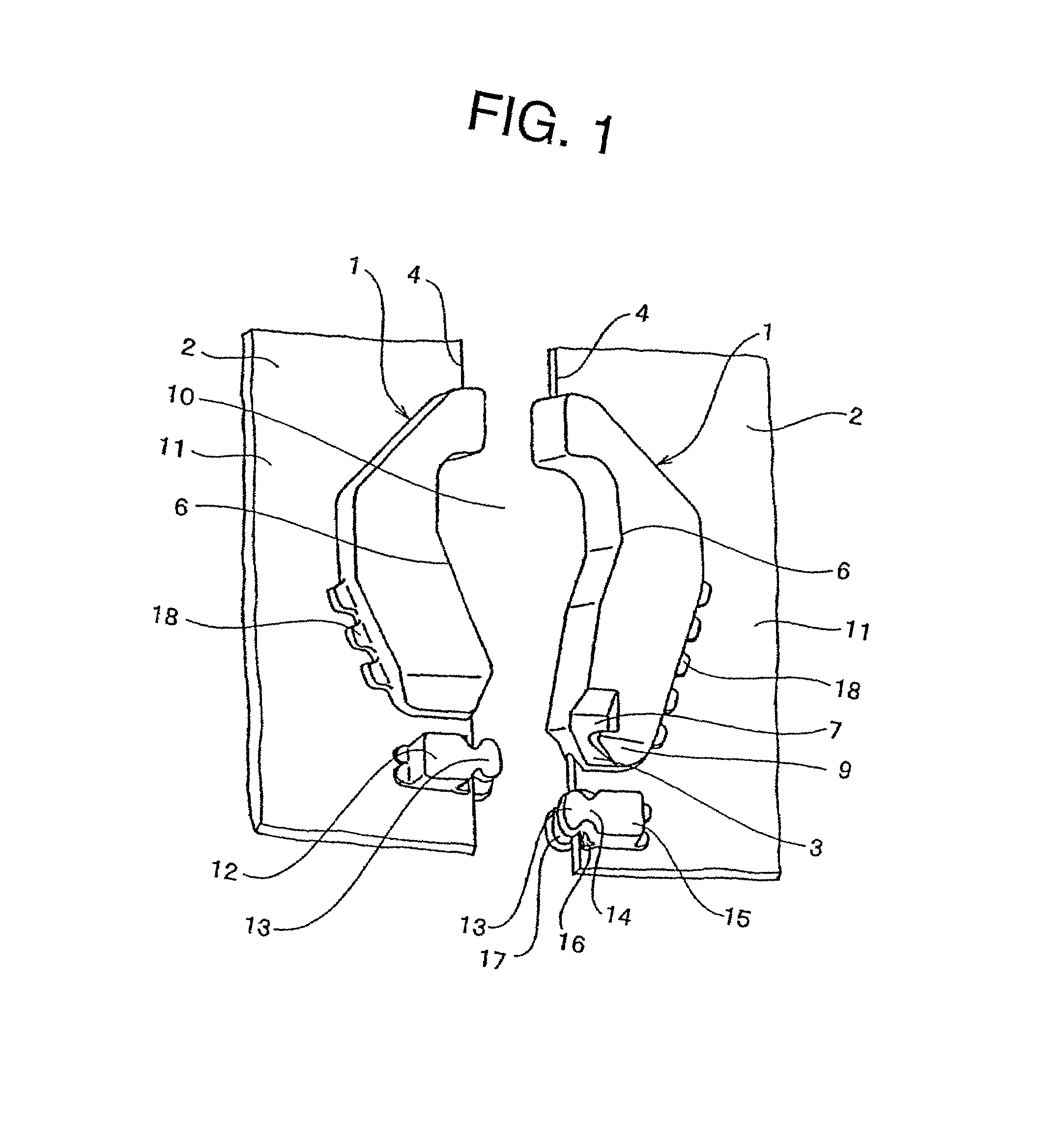 Top end stops for slide fastener