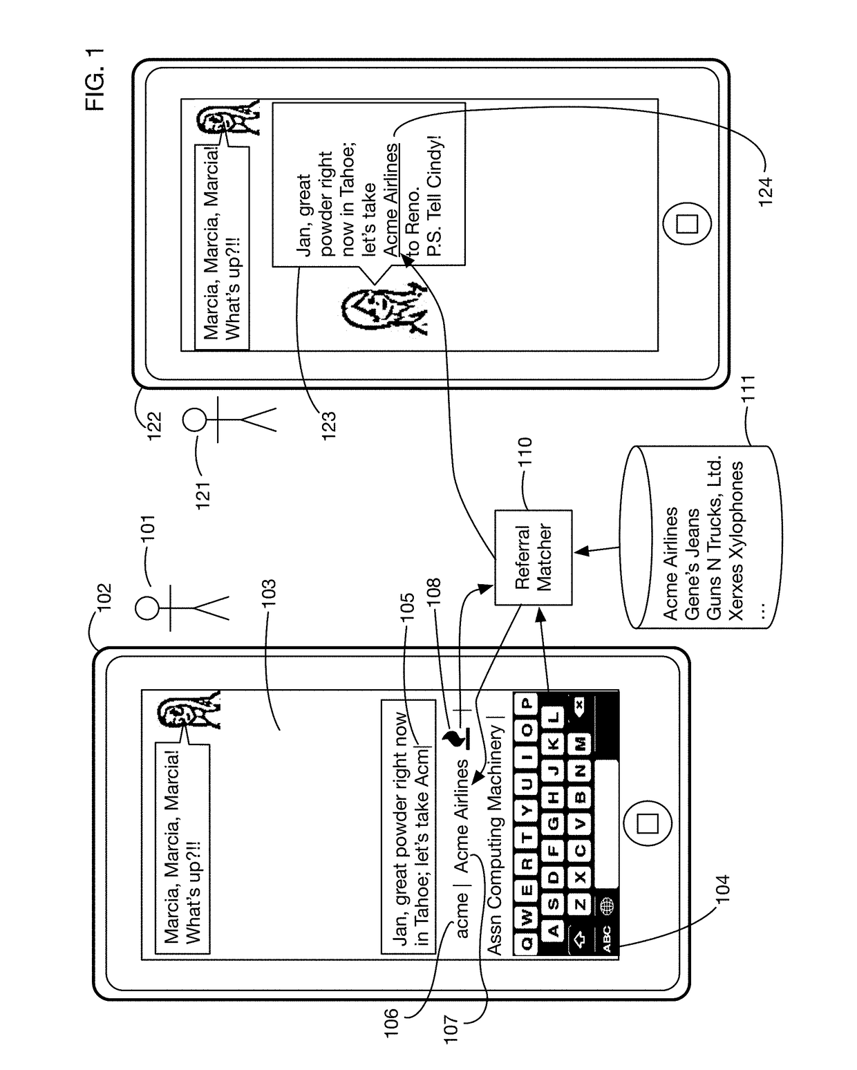 Virtual keyboard trackable referral system