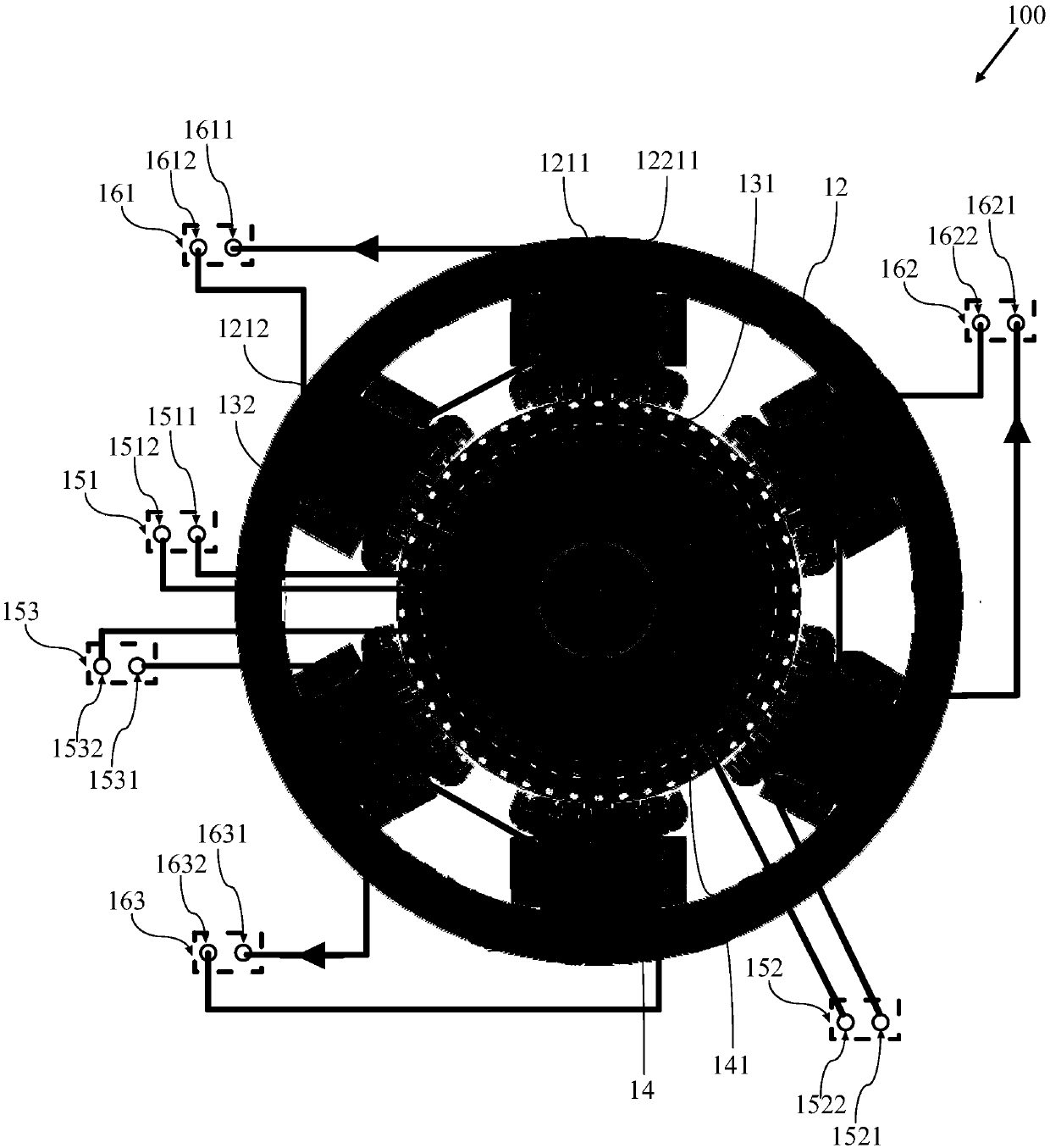 Separately excited direct-current motor