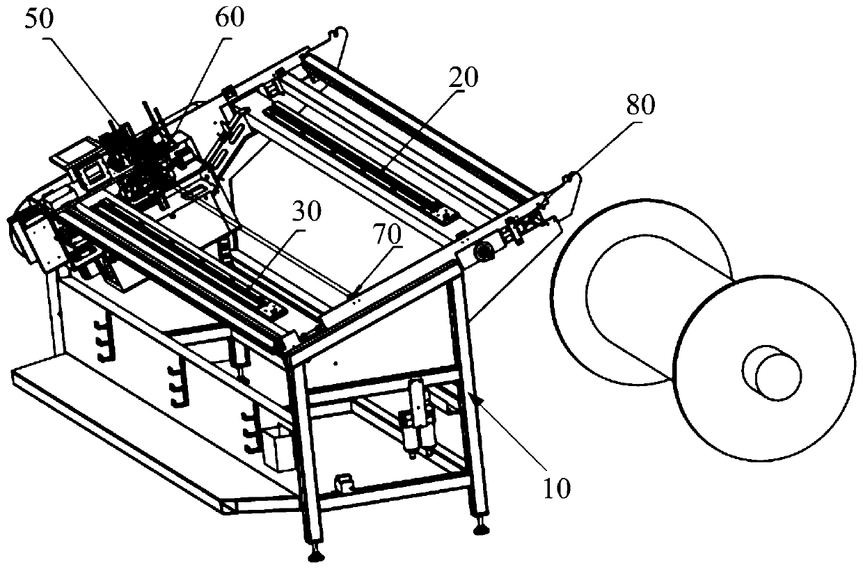 Multi-layer yarn leasing machine