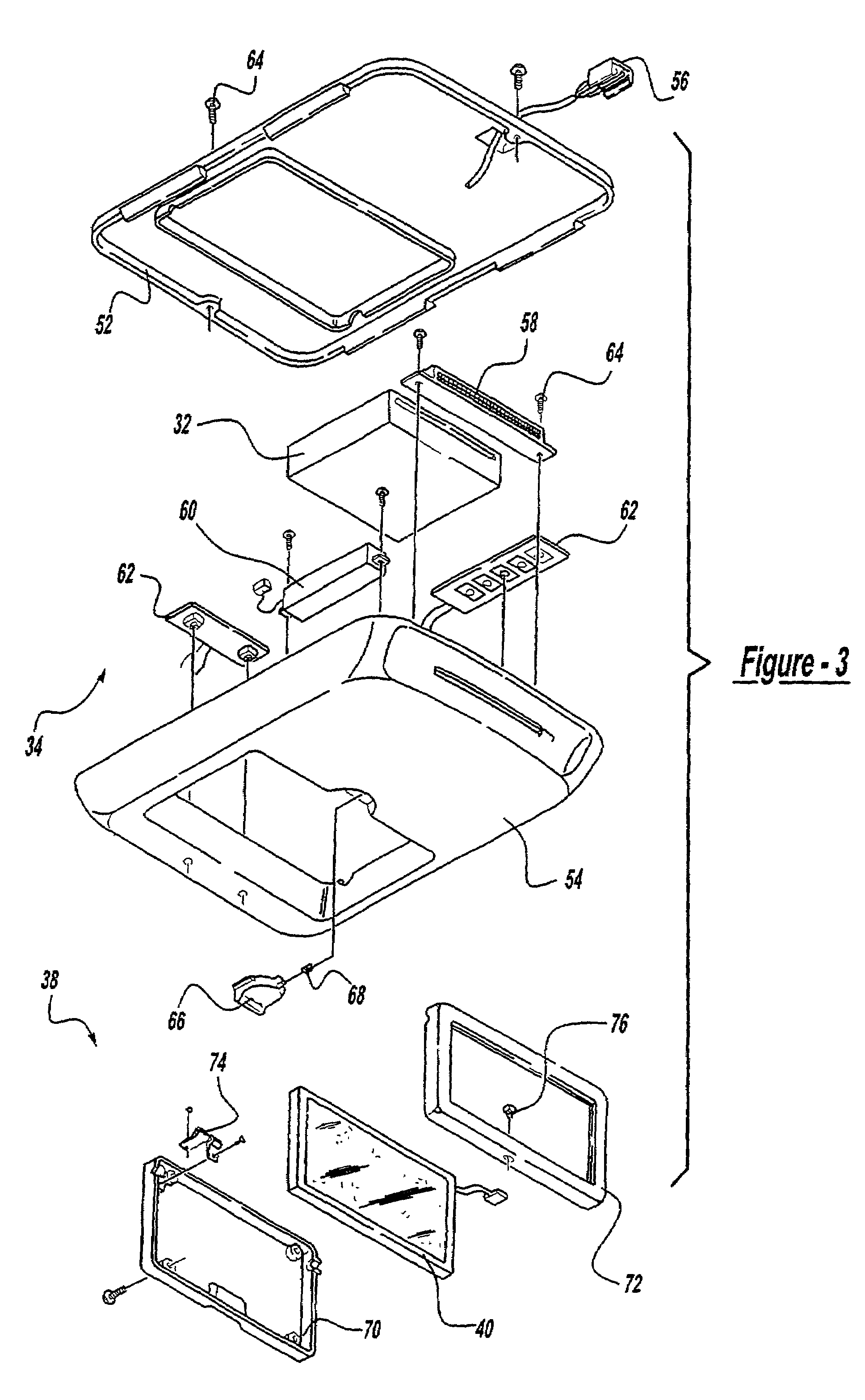 Video display system for a vehicle