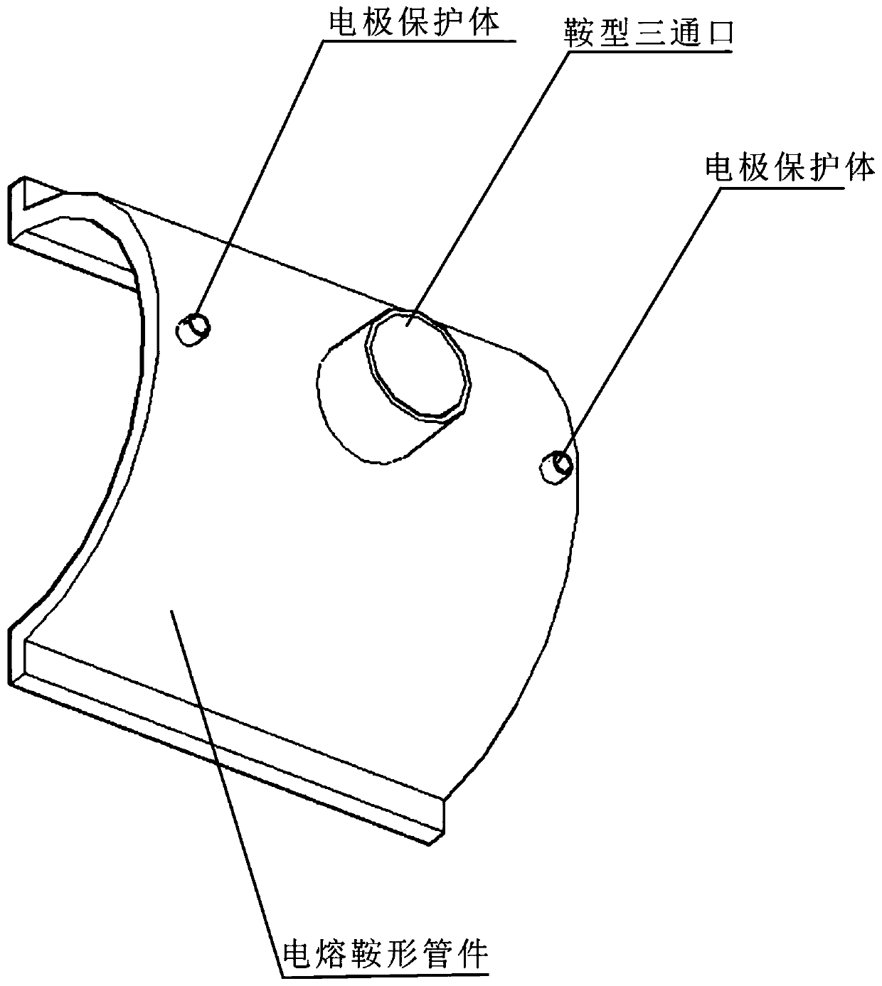 Wiring technology of saddle type electric fusion pipe fitting