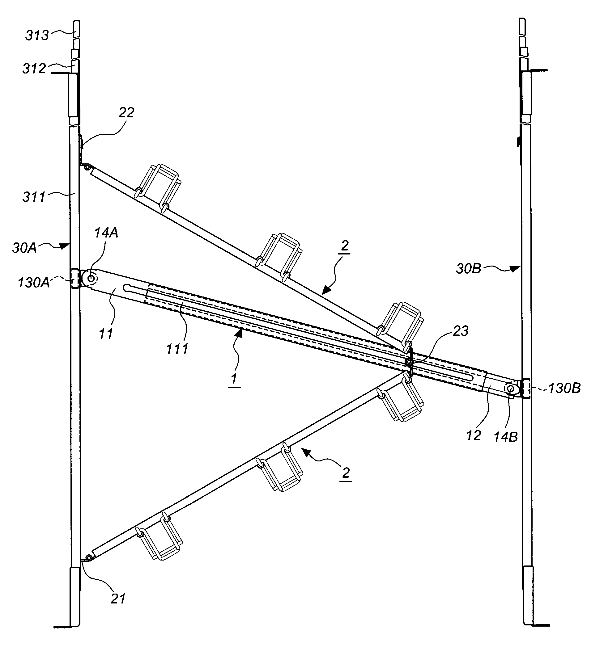 Support slide assembly for cable management arm