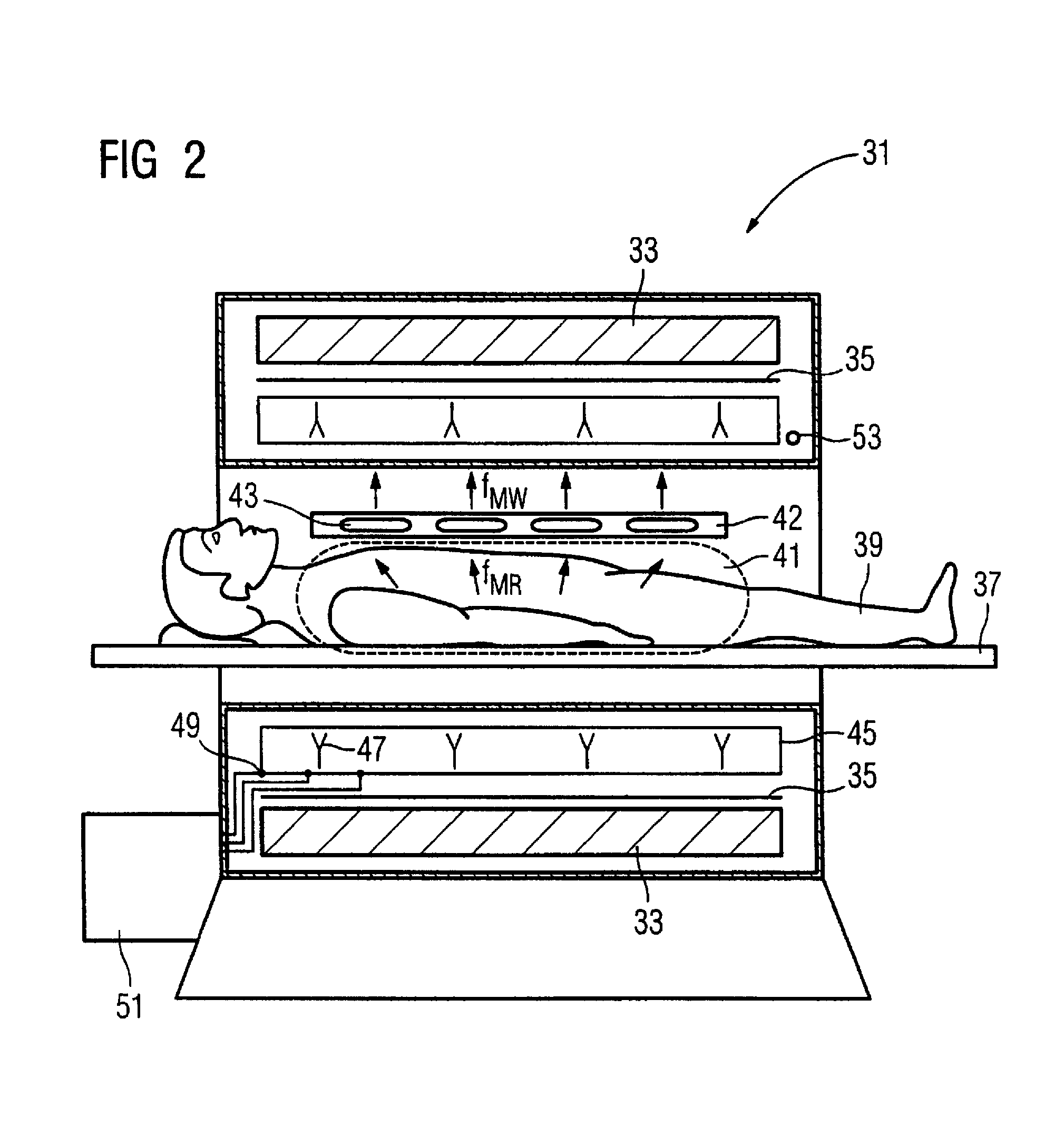 Method, examination apparatus and antenna array for magnetic resonance data acquisition