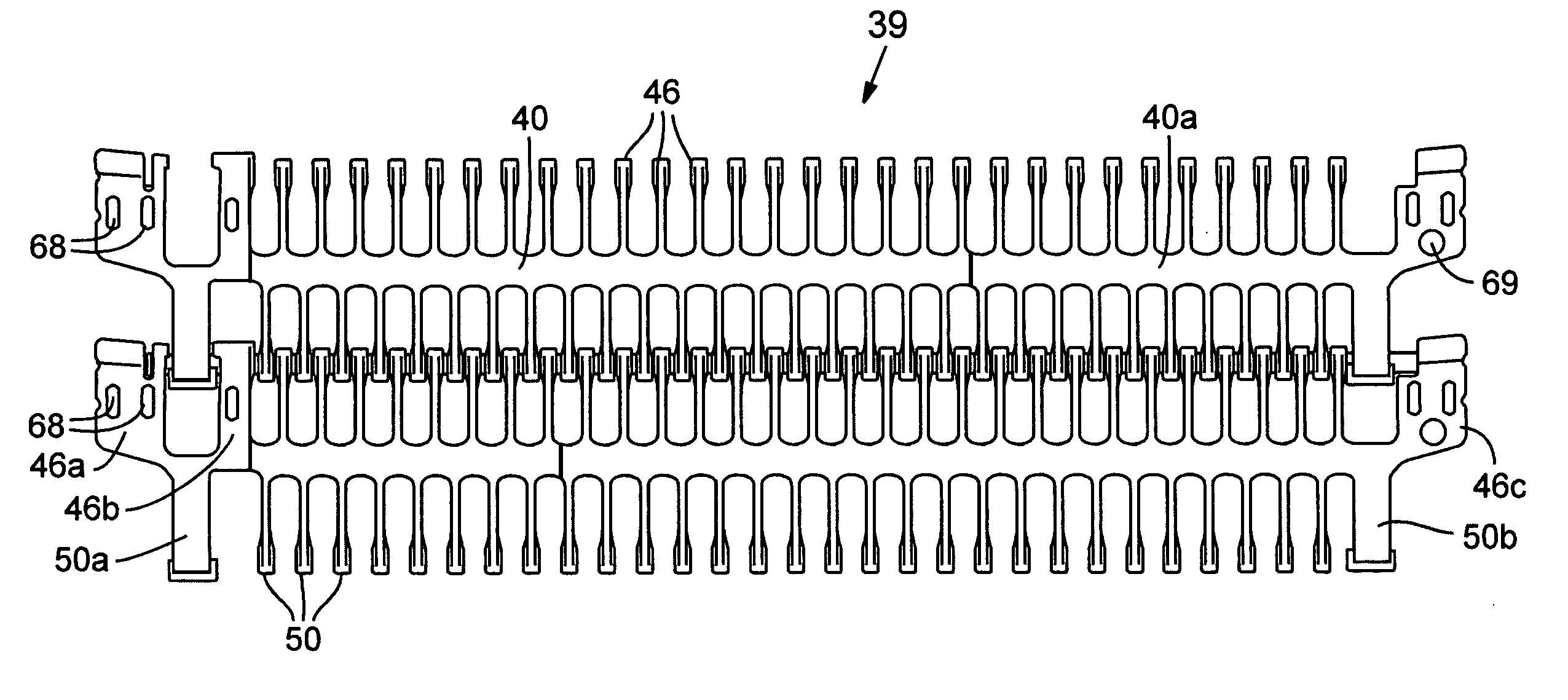 Modular plastic conveyor belt for spiral conversion