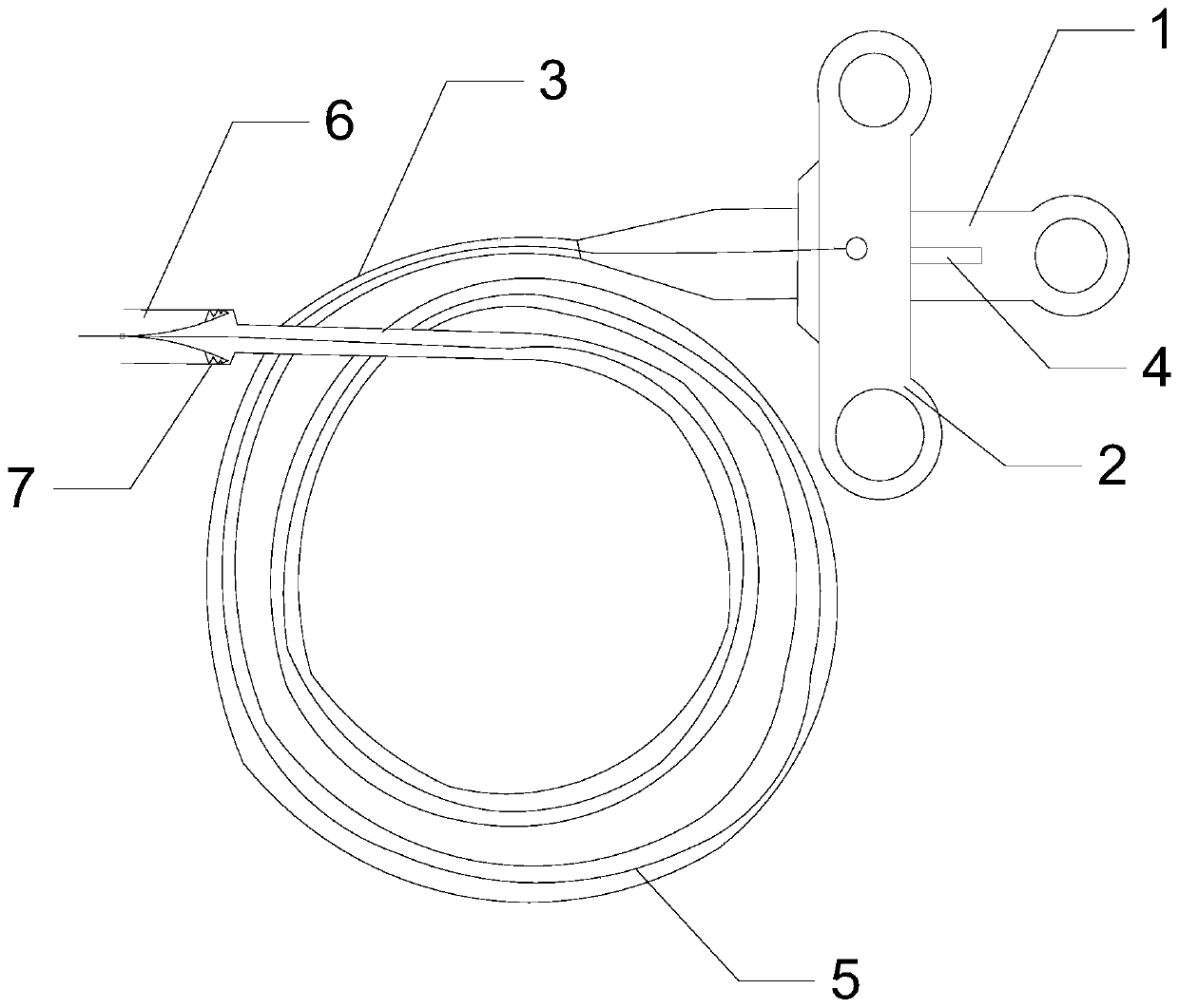 Foreign matter withdrawing claw under digestive endoscopy