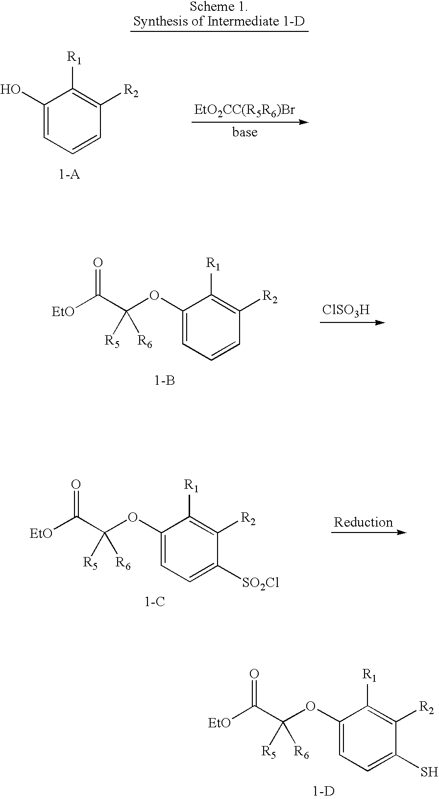 4-((Phenoxyalkyl)thio)-phenoxyacetic acids and analogs