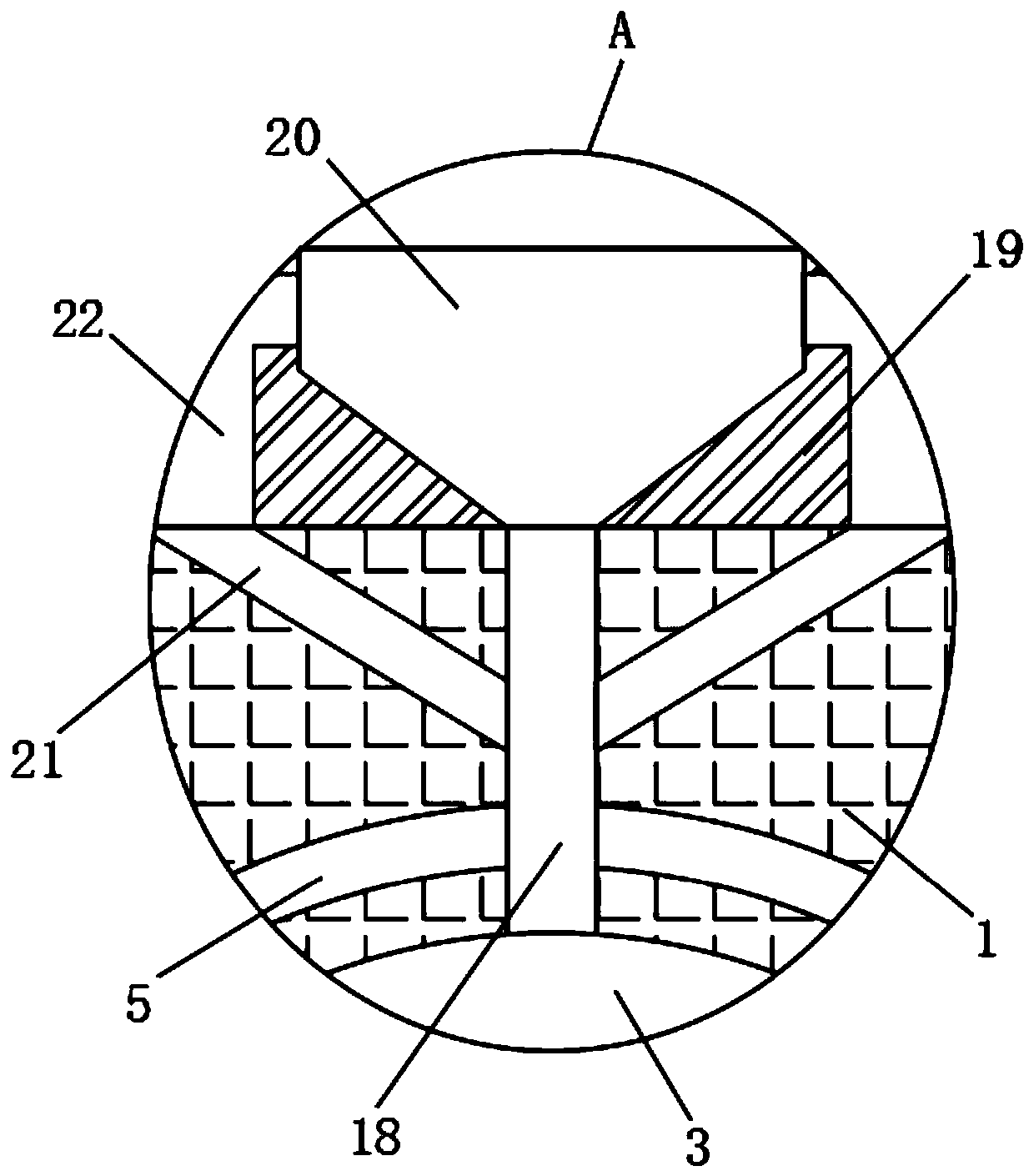 Simple-to-assemble iron casting mould