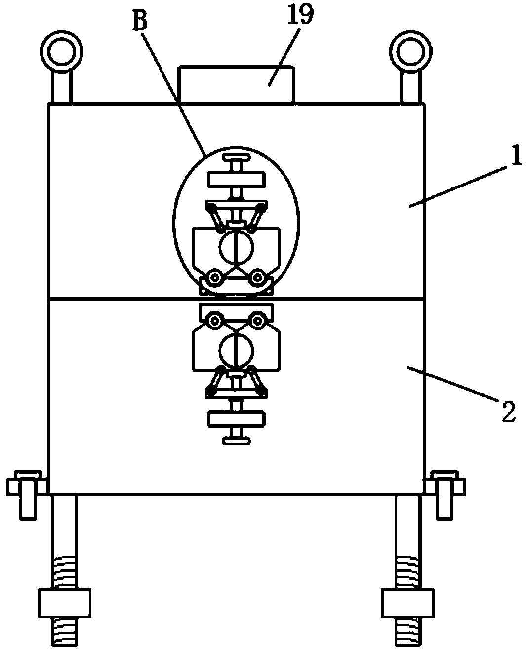 Simple-to-assemble iron casting mould