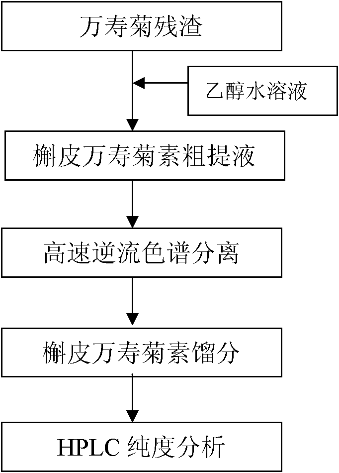 Method for preparing high-purity quercetagetin