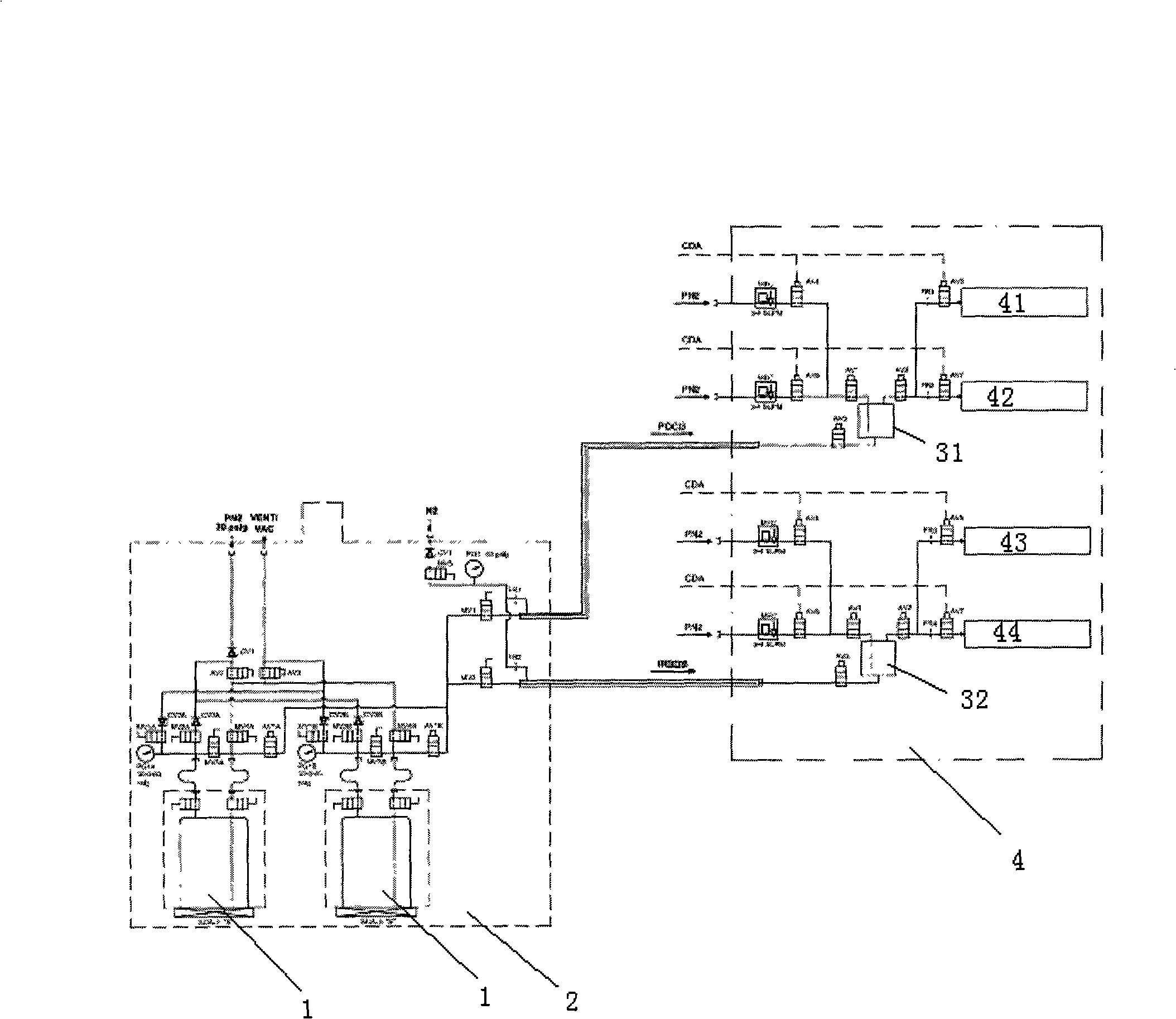 Safety conveying method for phosphorus oxychloride