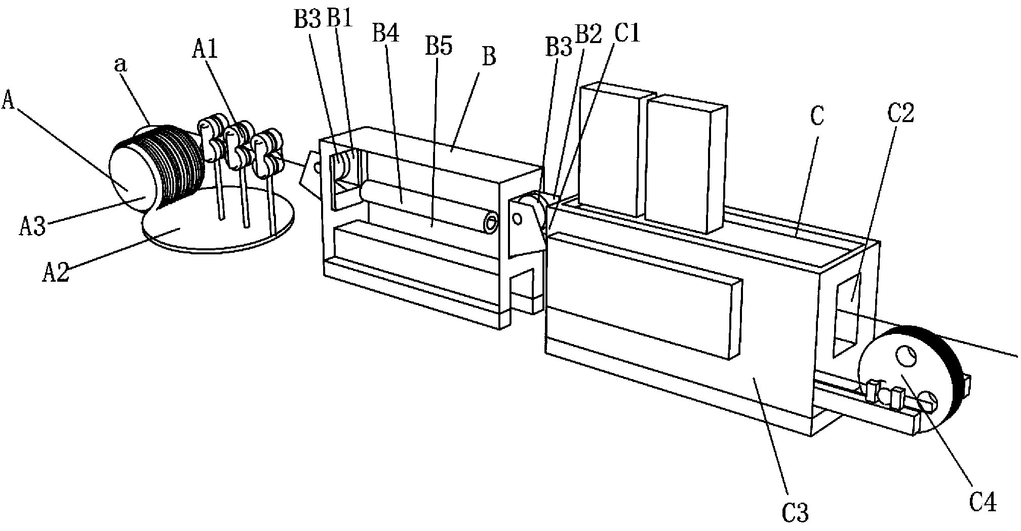 Fine metal wire drawing unit