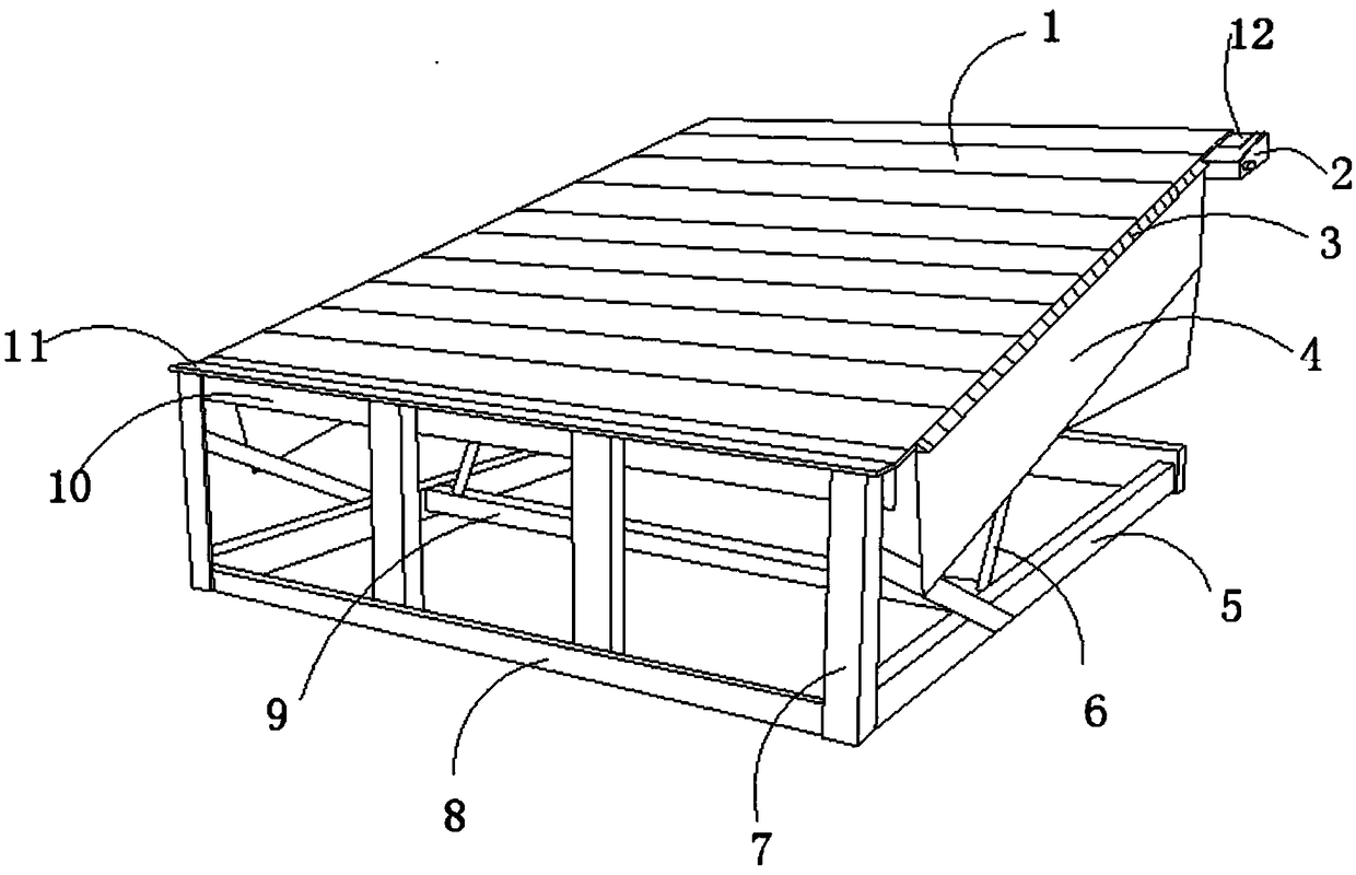 Automatic goods unloading device capable of extending