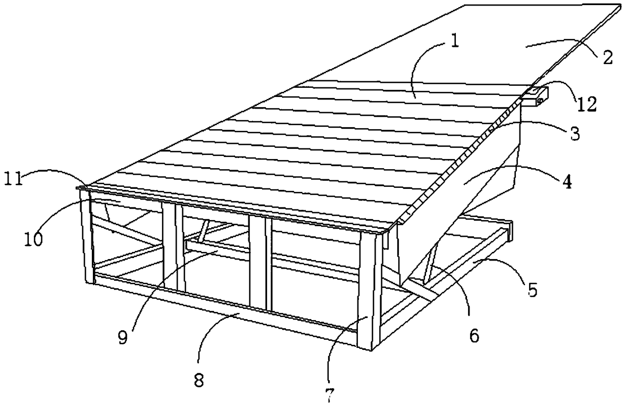 Automatic goods unloading device capable of extending