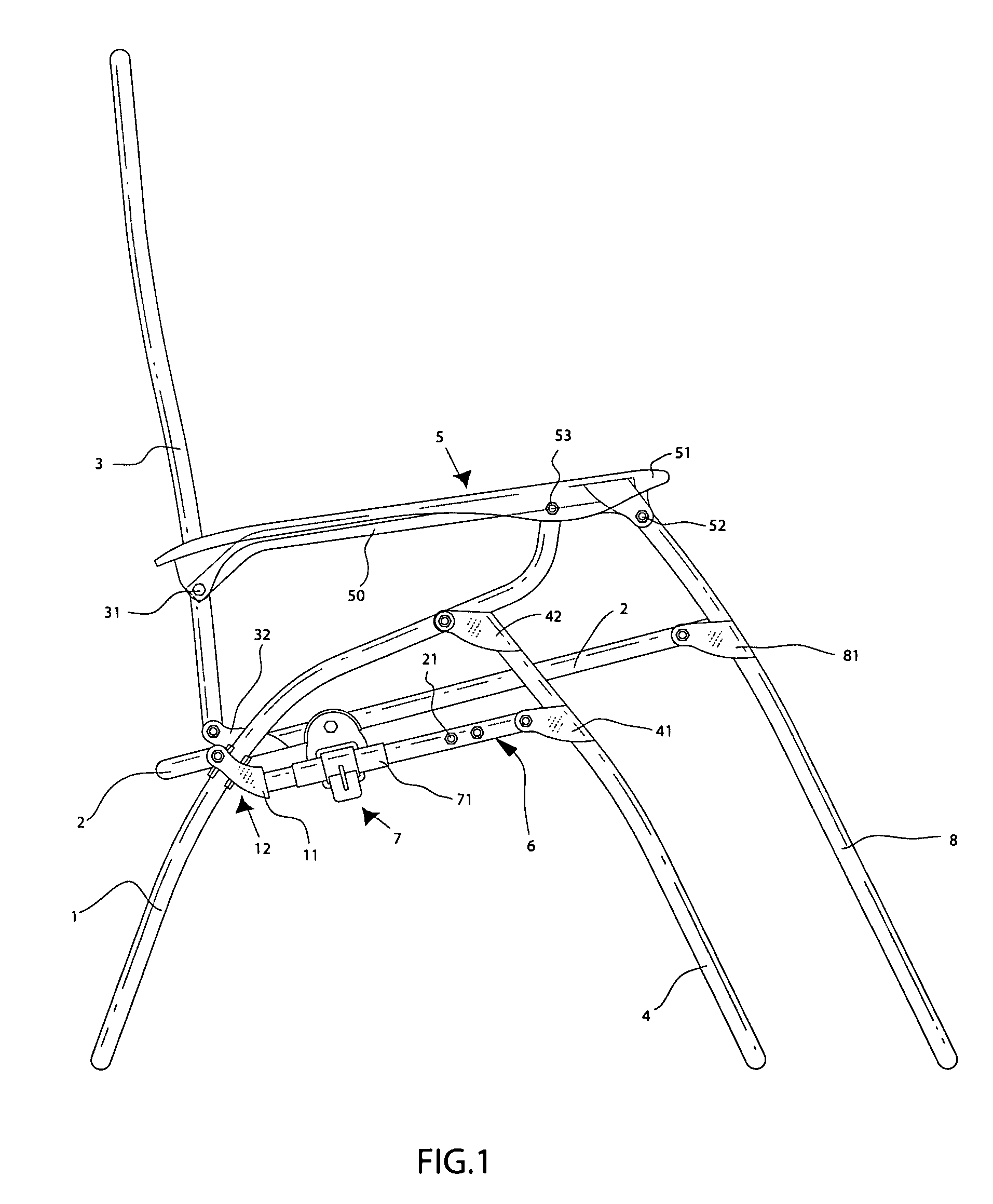 Collapsible easy chair