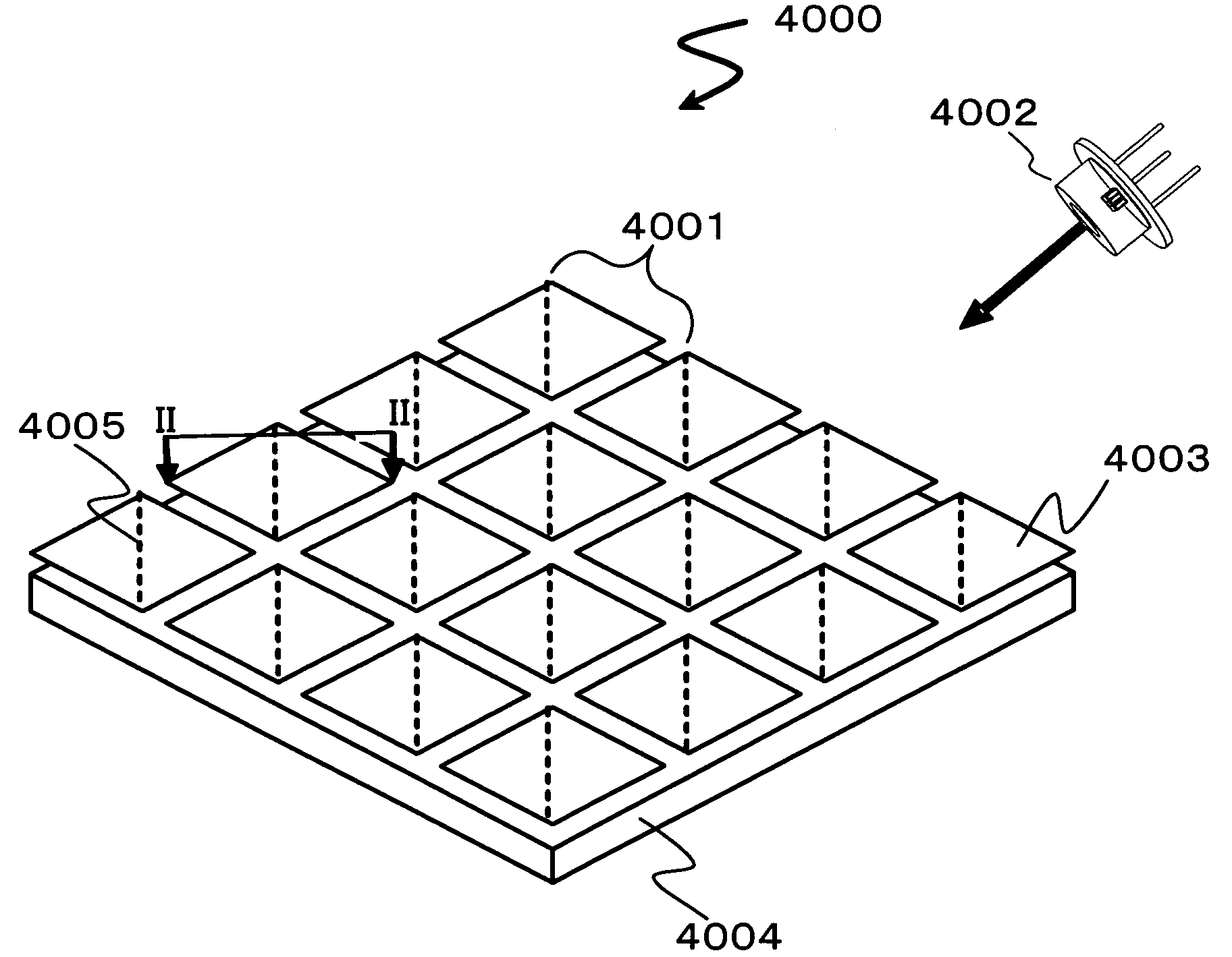 Projection device provided with semiconductor light source