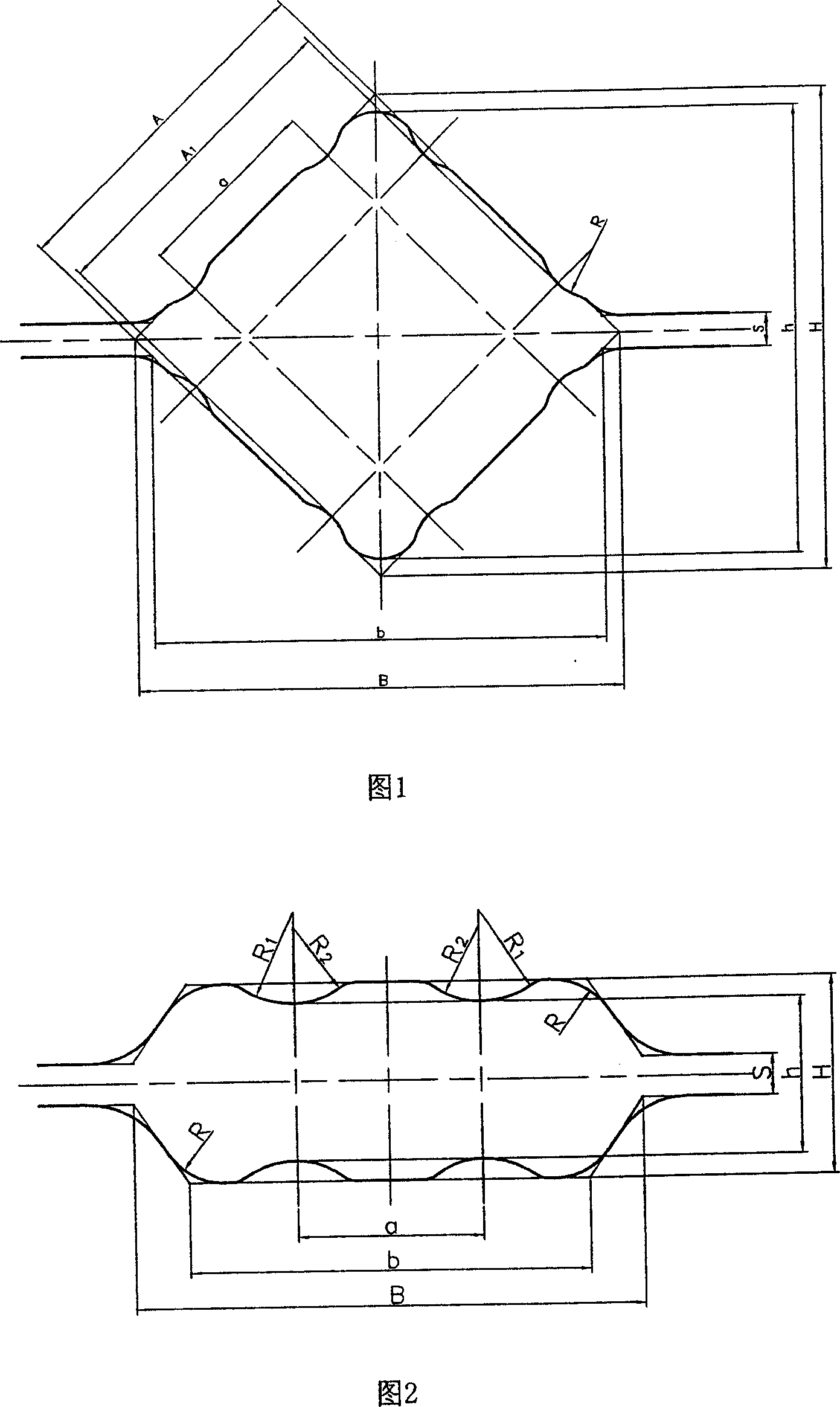 Three-strand splitting rolling method for ribbed steel bar