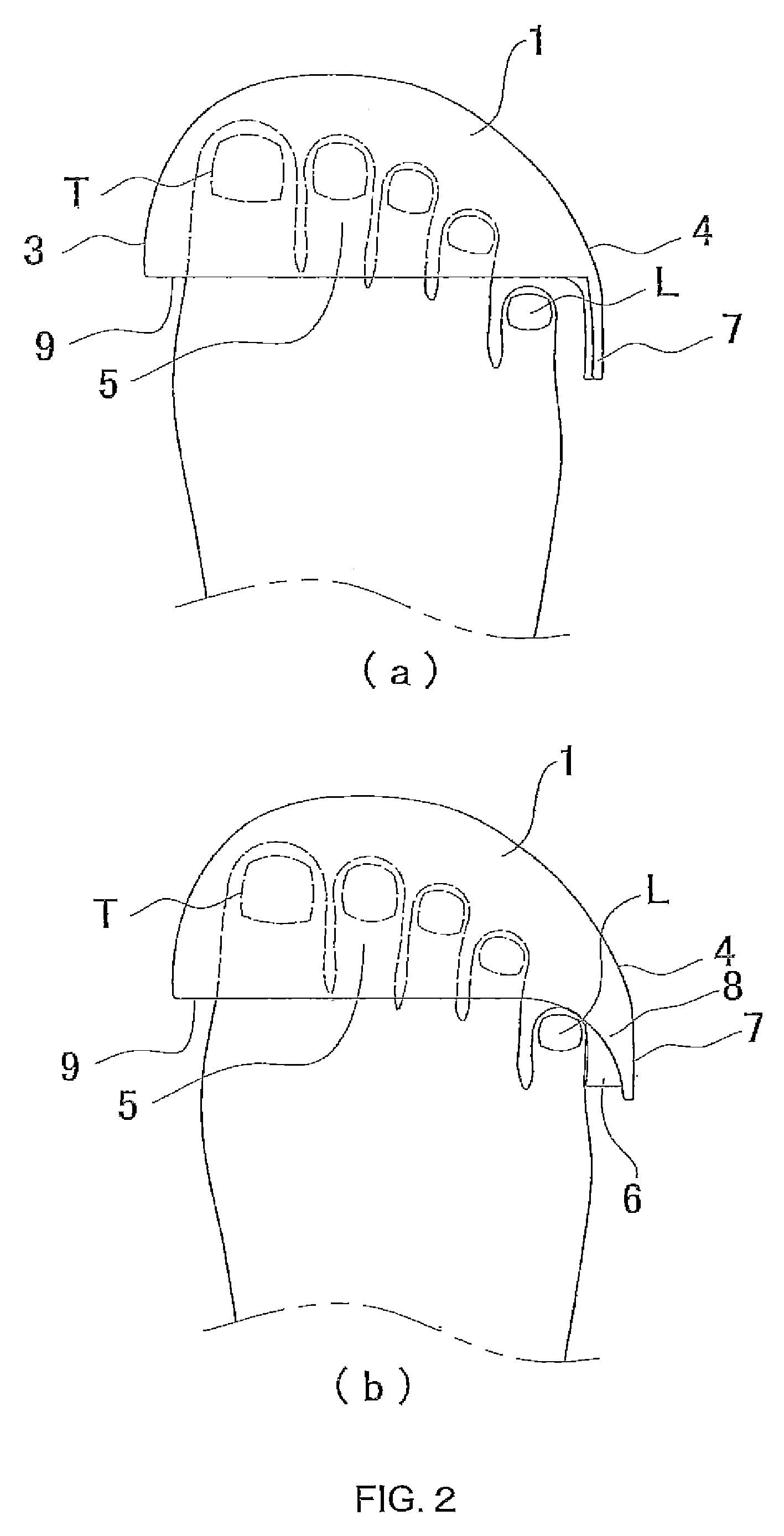 Toe cap and toe cap embedded shoe