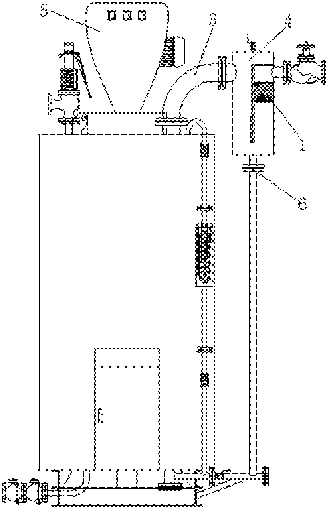 Steam-water separation type vertical oil-gas fired once-through steam boiler