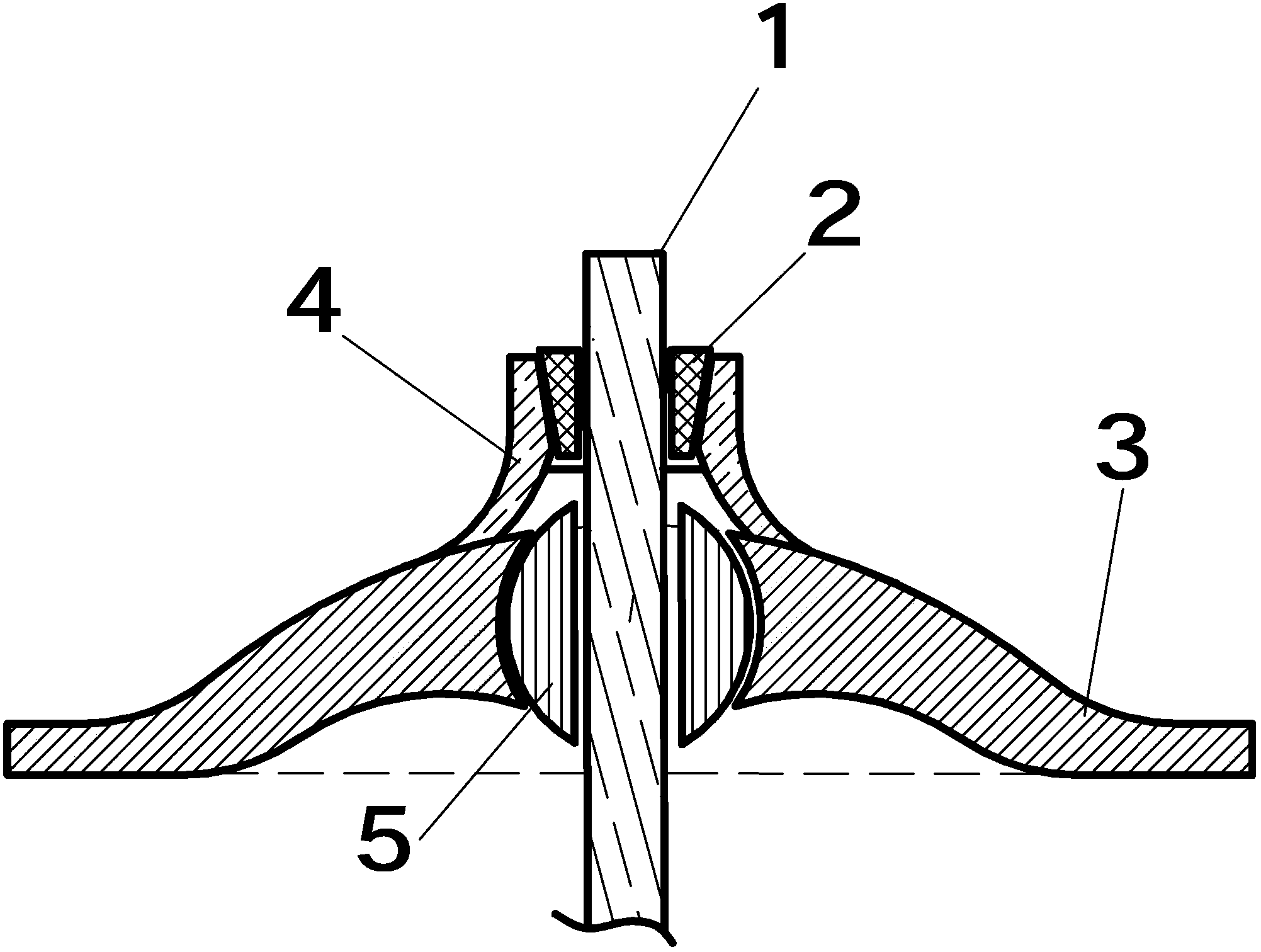 Yield anchor cable spherical rotating and aligning device