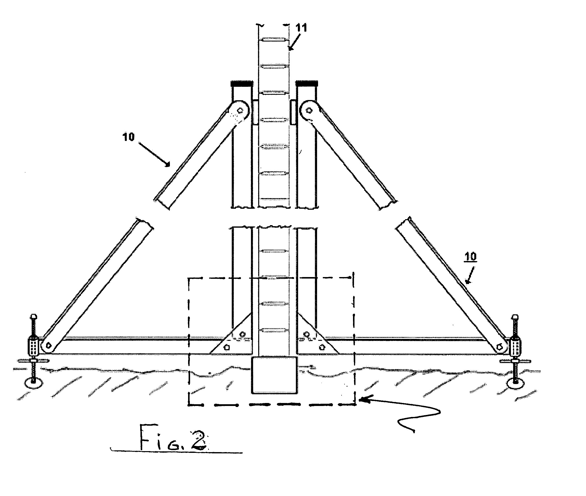 Method and adjustable apparatus for masonry wall bracing