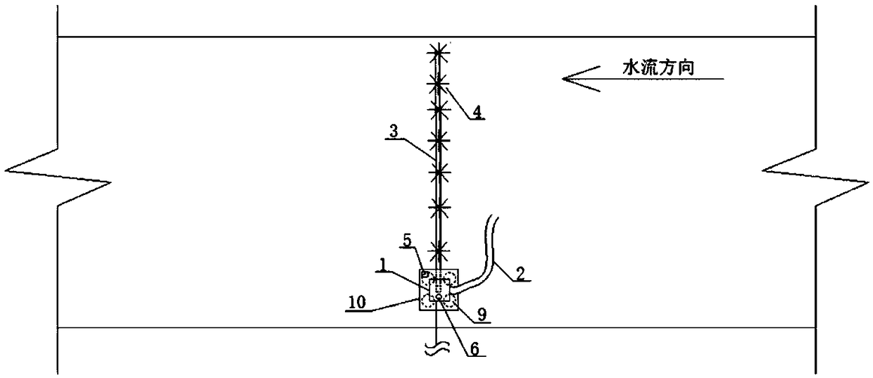 Vertical mixing system for water current in estuary and control method