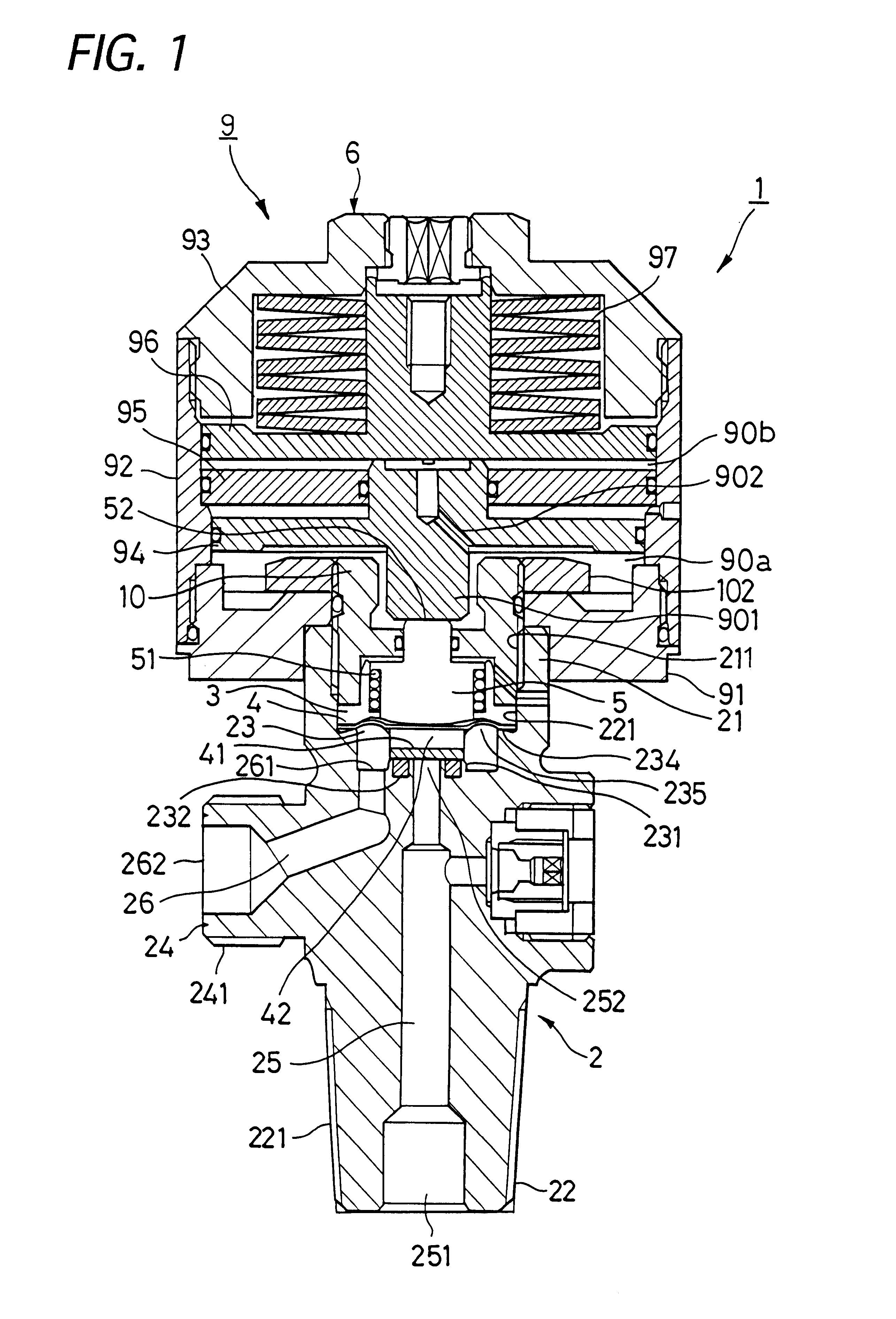 Control valve and diaphragm for use in the control valve