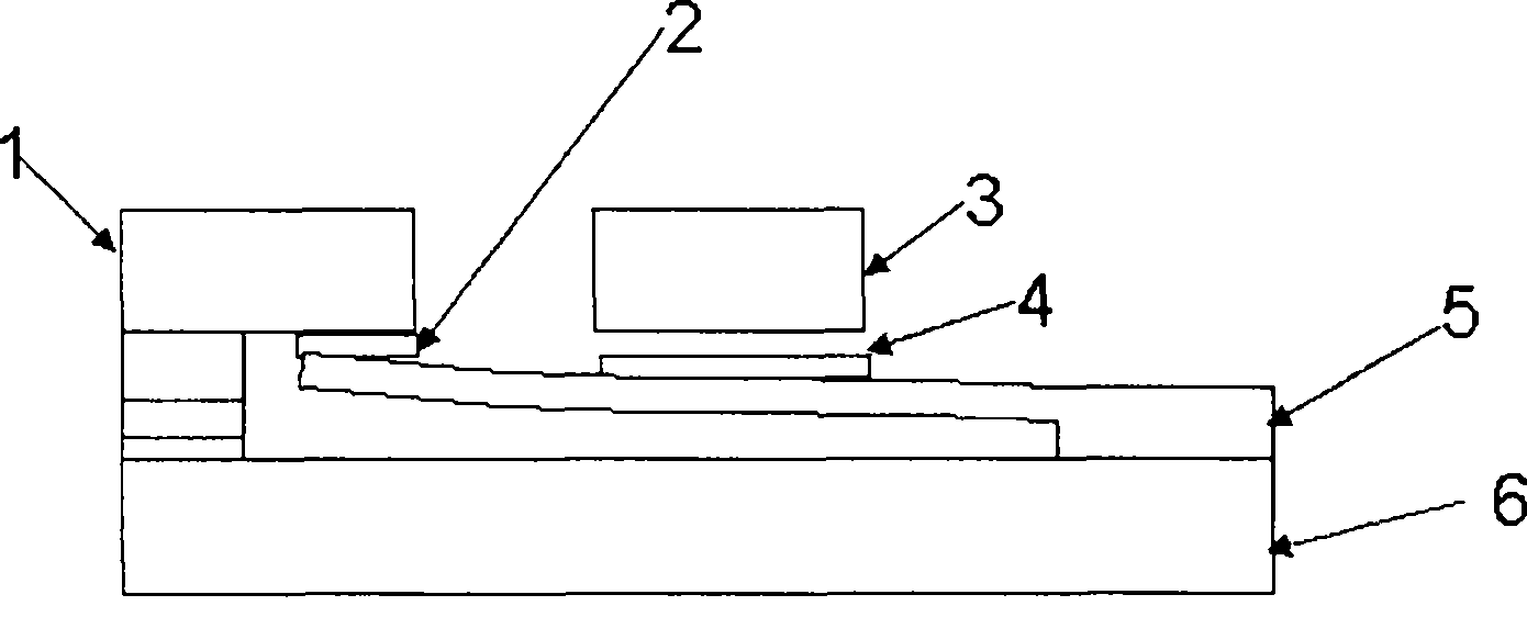 Radio frequency micro electromechanical system switch of electrostatic push-draw type monocrystaline silicon beam