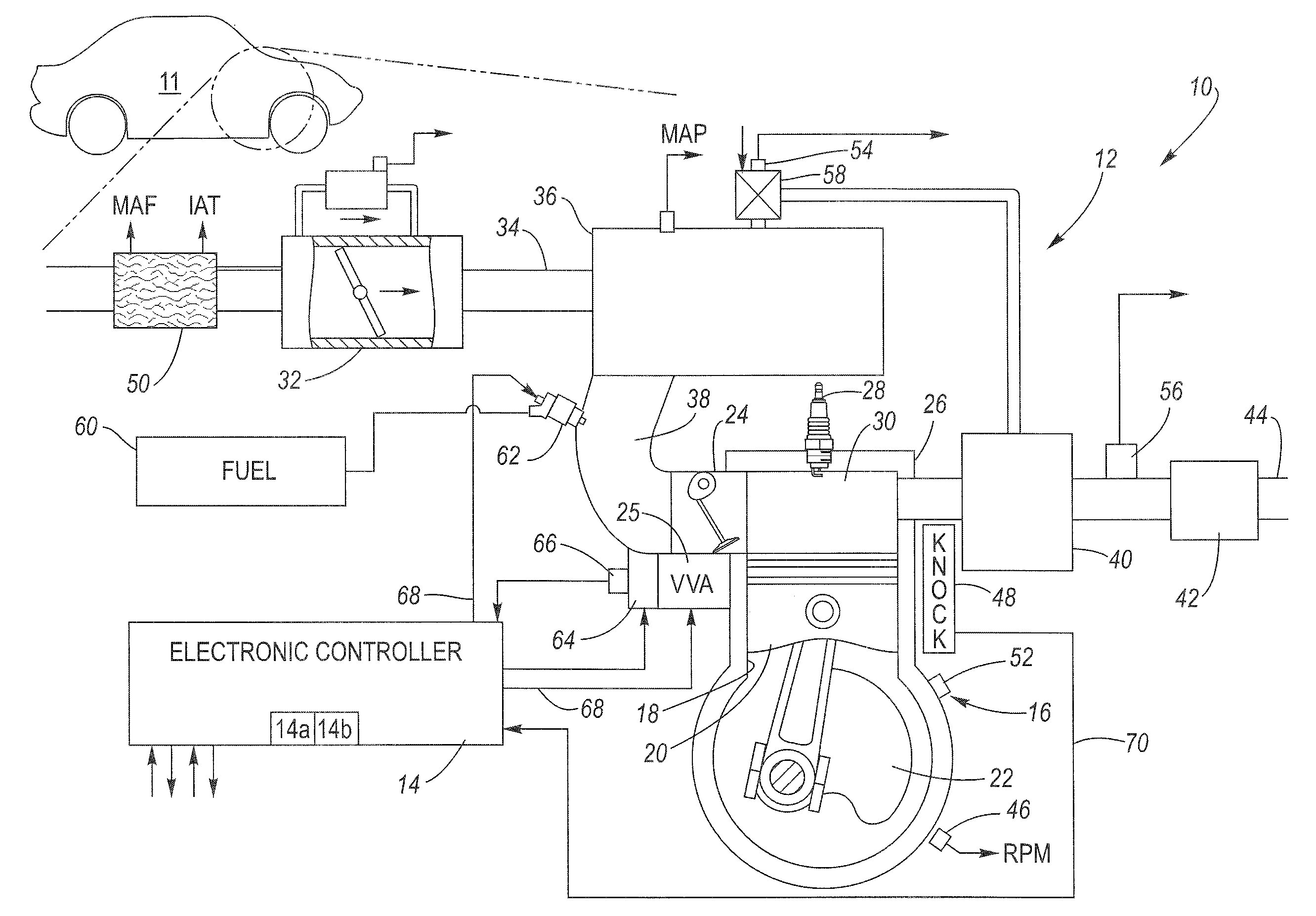 Method for diagnosing the operational state of a variable valve actuation (VVA) device using a knock signal