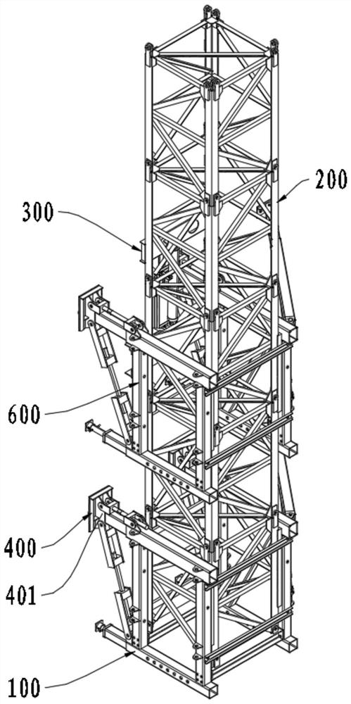 Circulating mutual-climbing lifting column and application method thereof