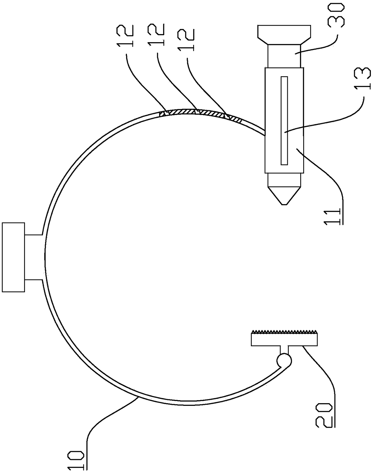 Fracture compression restoration internal fixation guiding device