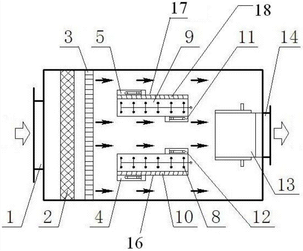 Direct evaporation cooling air conditioner unit with variable air flue