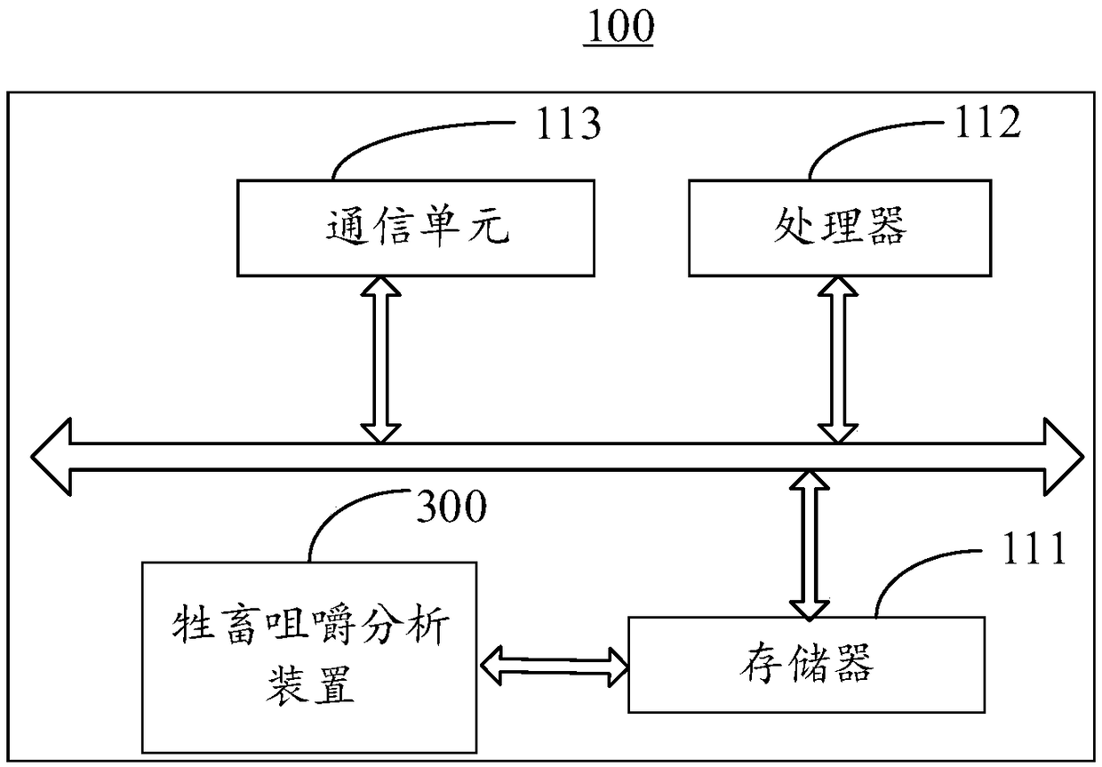 Domestic animal chewing analysis method and device and electronic device