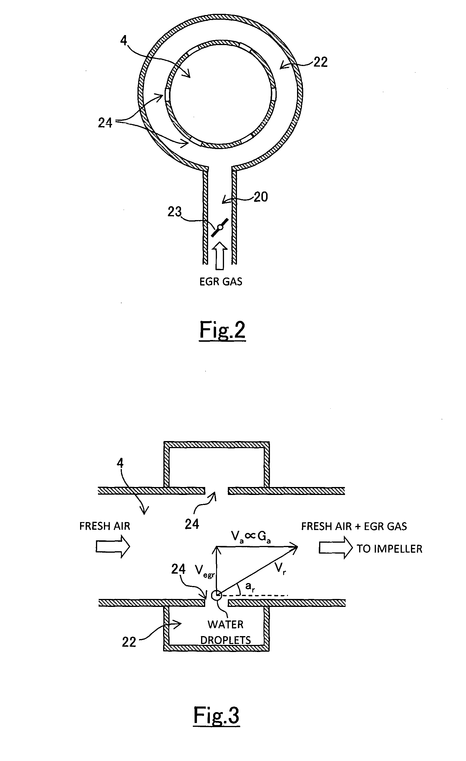 Egr system for supercharging engine