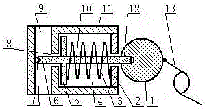 Acupuncture needle clamping connector for therapeutic electrode of electric acupuncture therapeutic apparatus