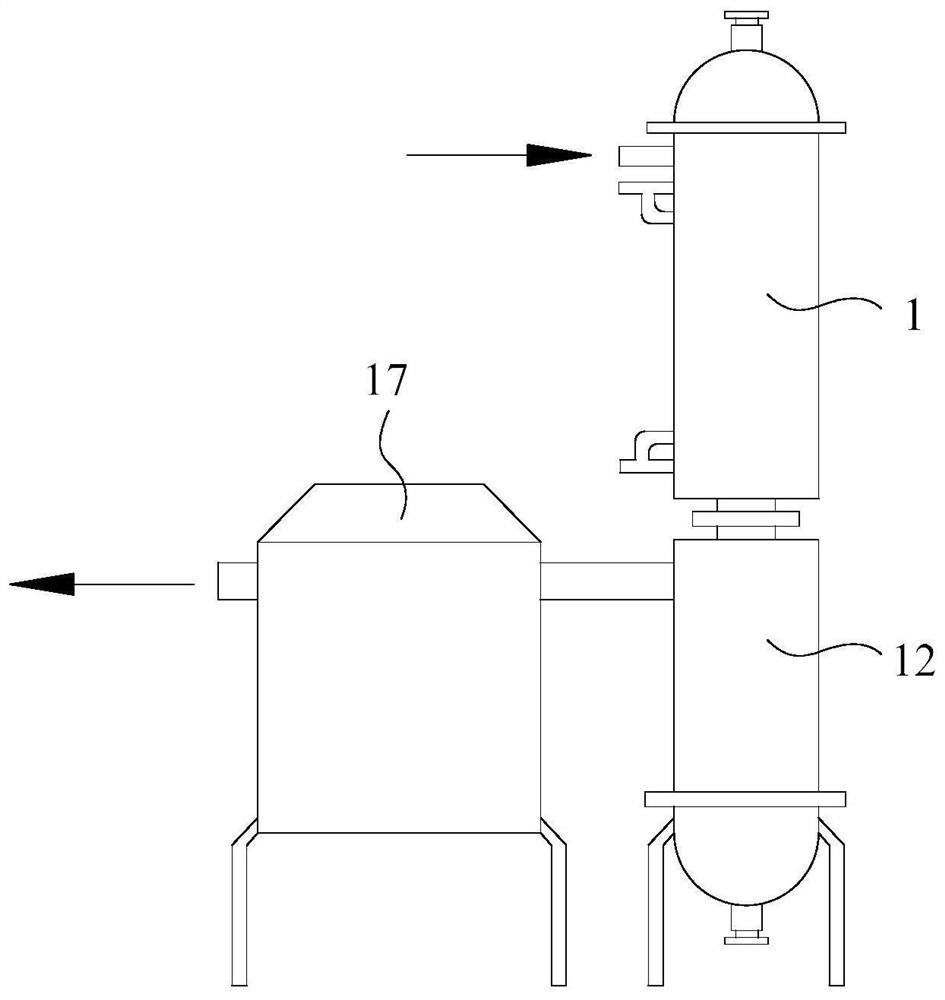 Heat exchange and separation integrated cyclone separation device