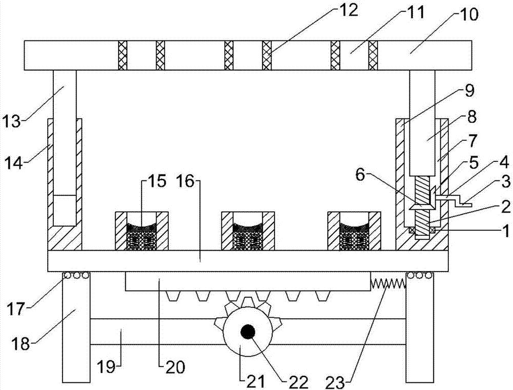 Test-tube support with shaking function for chemical experiment