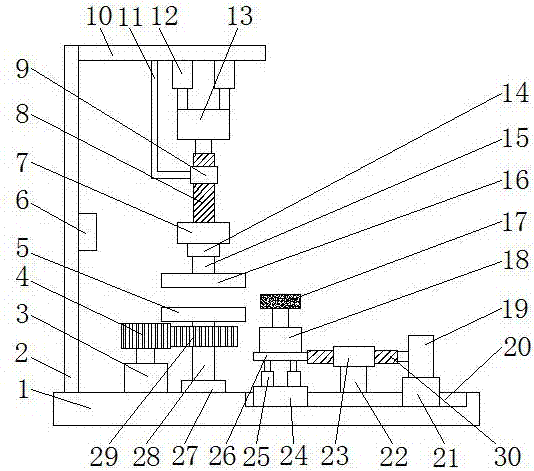 Automobile part grinding device for finished automobile manufacturing