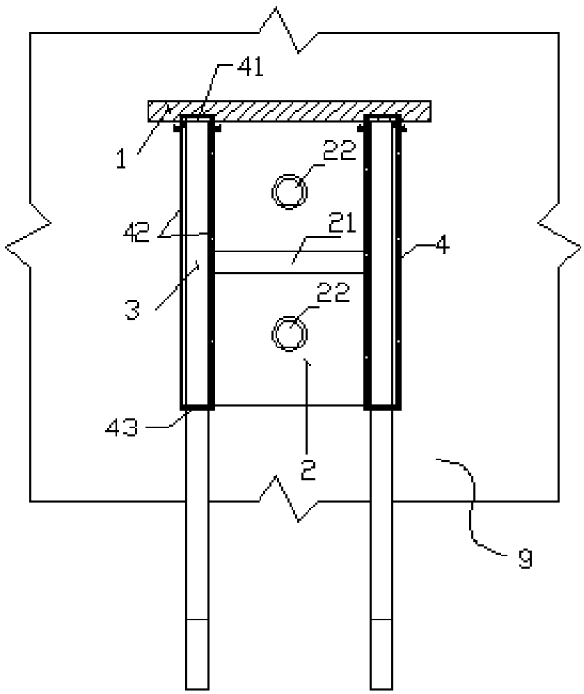 Steel corbel pre-embedded structure and construction method thereof