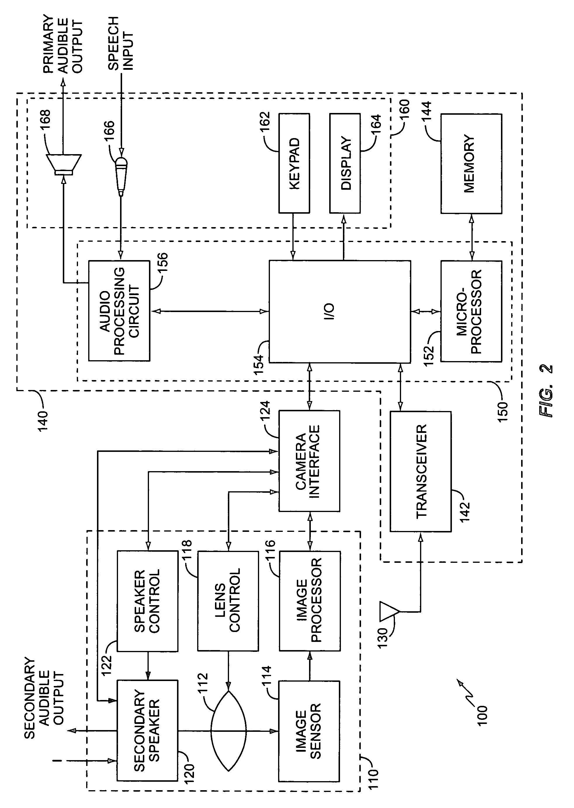 Mobile device with a combination camera and loudspeaker