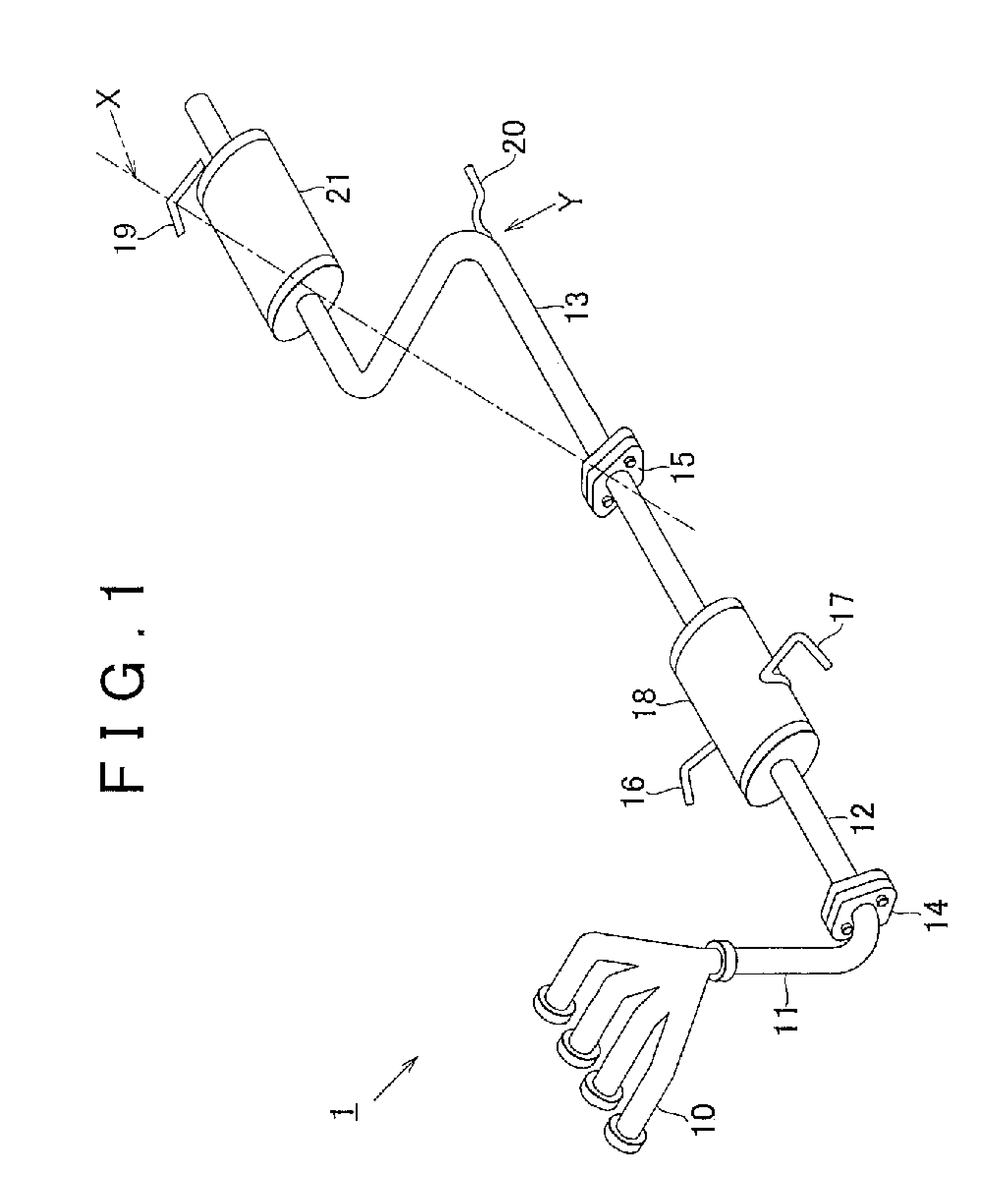 Exhaust pipe structure