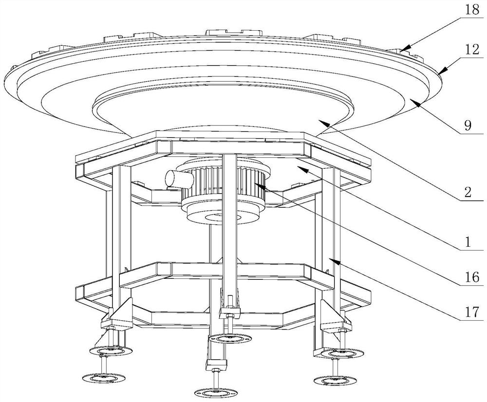 Rotating disc type multi-station numerical control machining platform