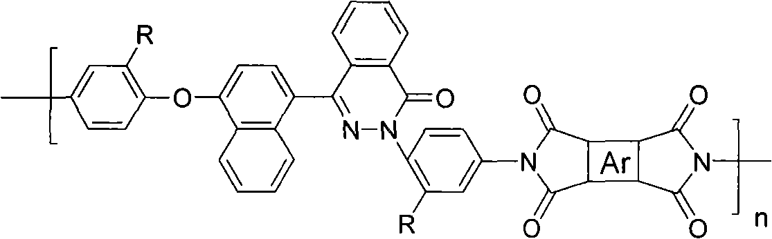 Asymmetric aromatic diamine having naphthalenone binaphthyl structure, preparation and use thereof