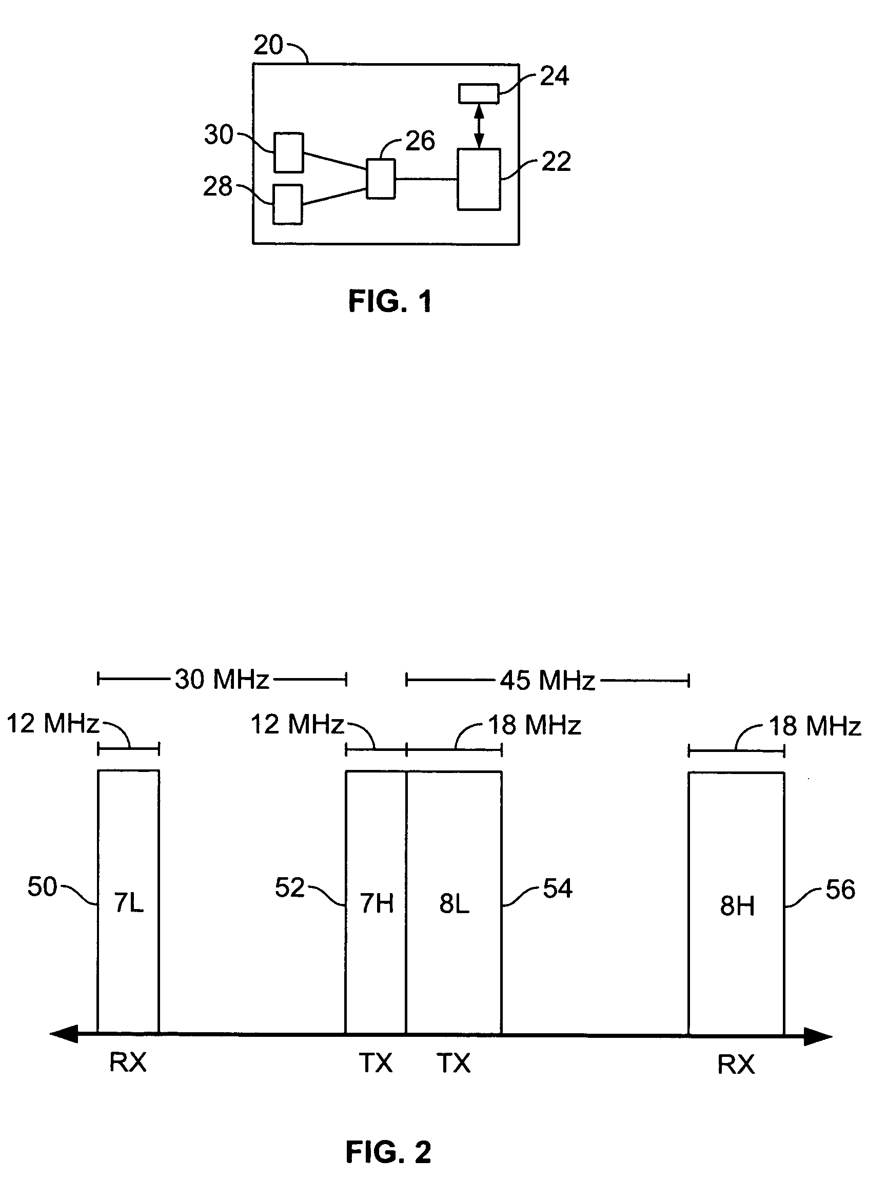 Dual band full duplex mobile radio