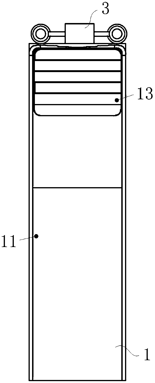 Jet device of cabinet air conditioner and cabinet air conditioner with same