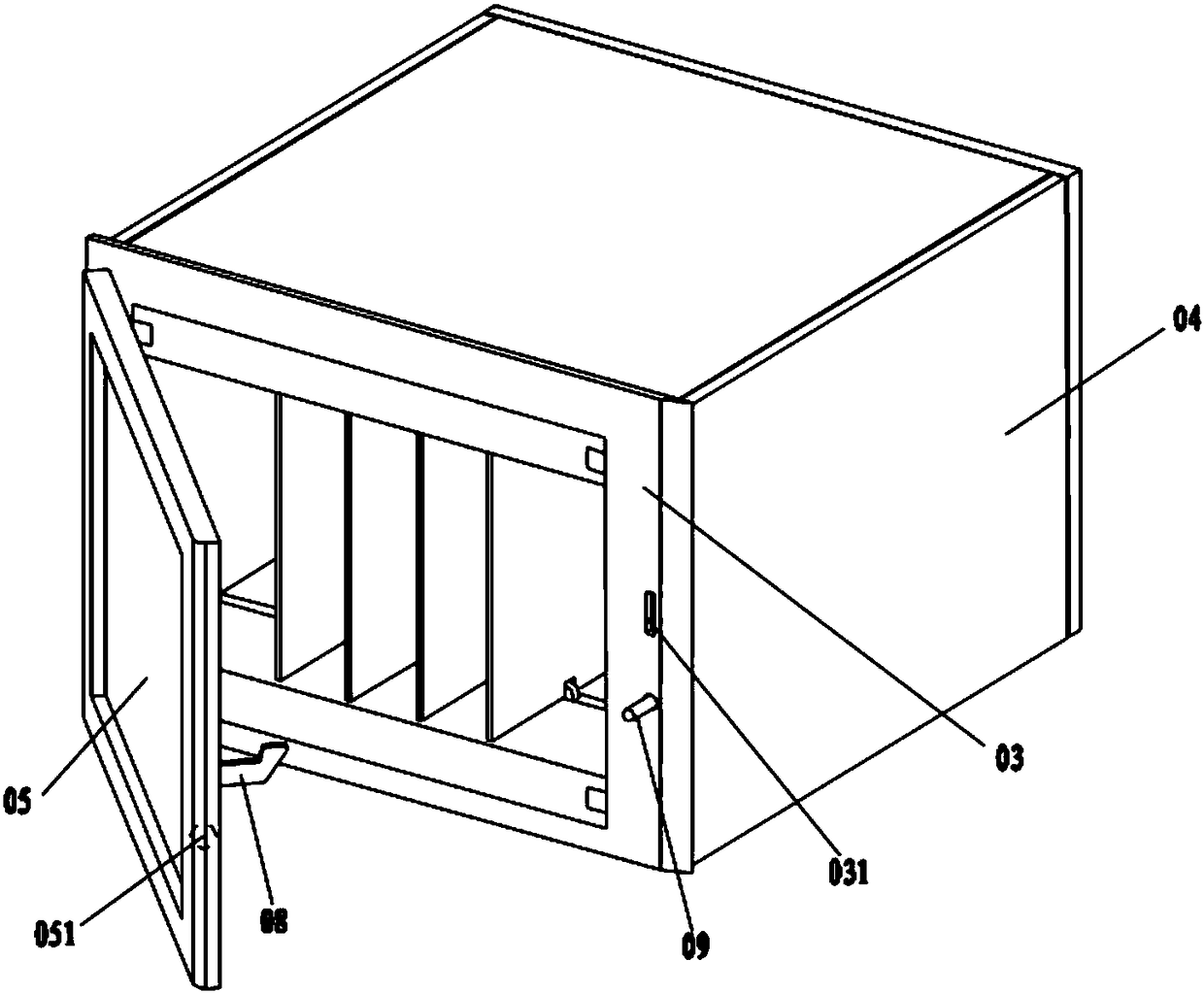 A medical storage cabinet