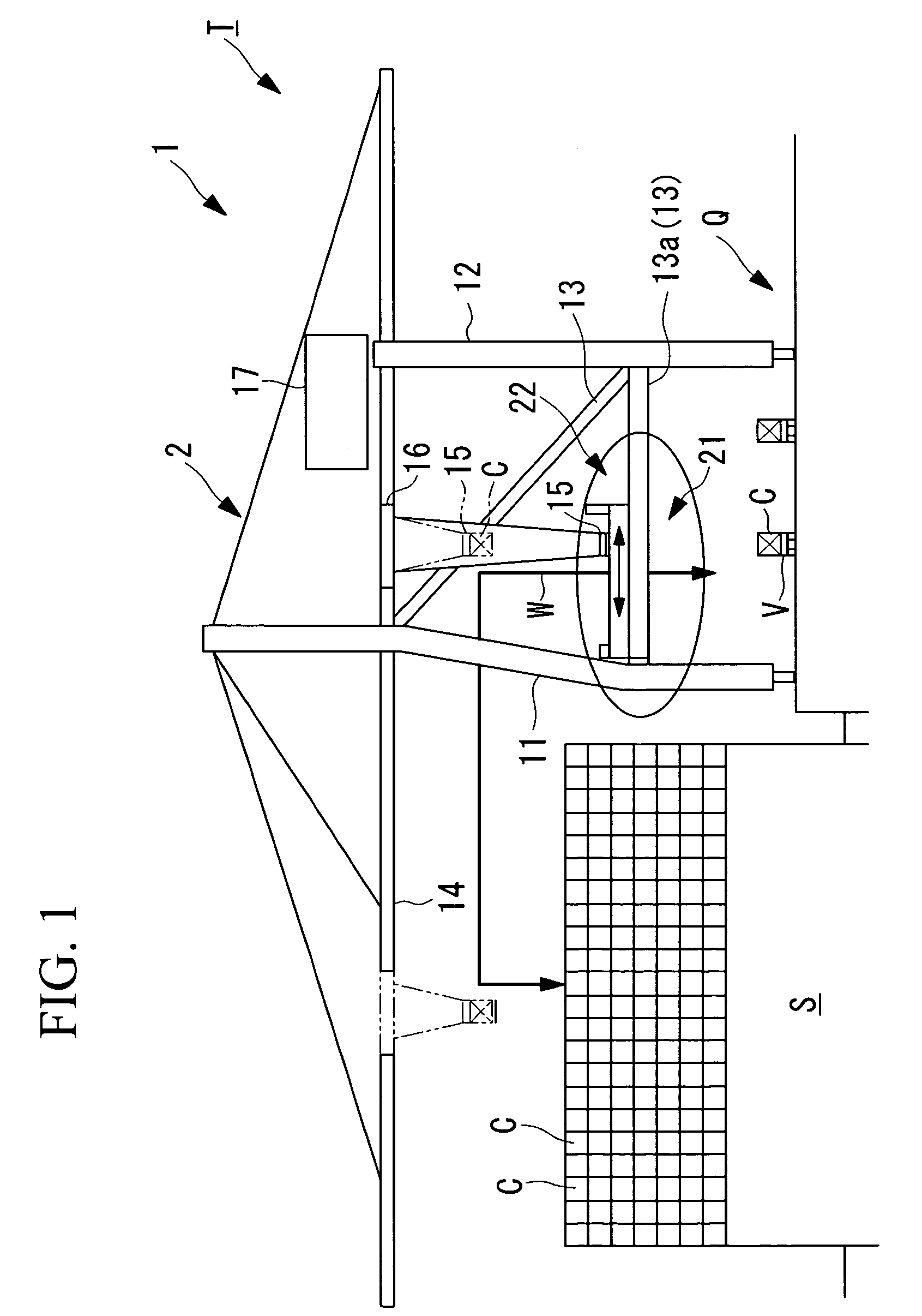 Crane equipped with inspection device